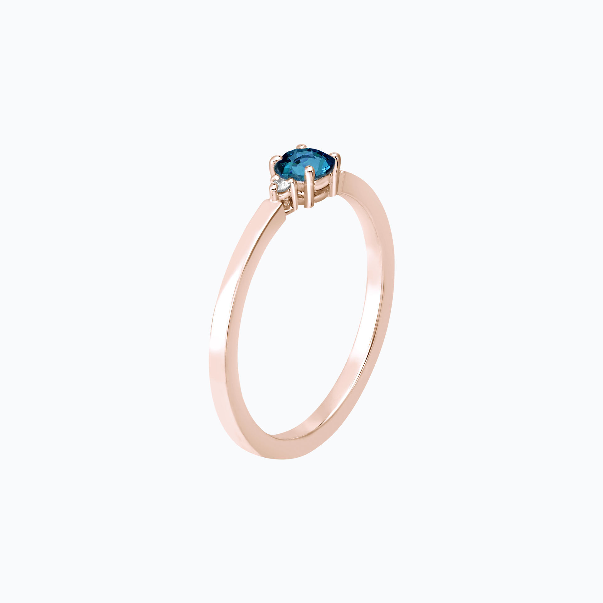 Solitaire Lolly Topaze Blue London 4.5 mm