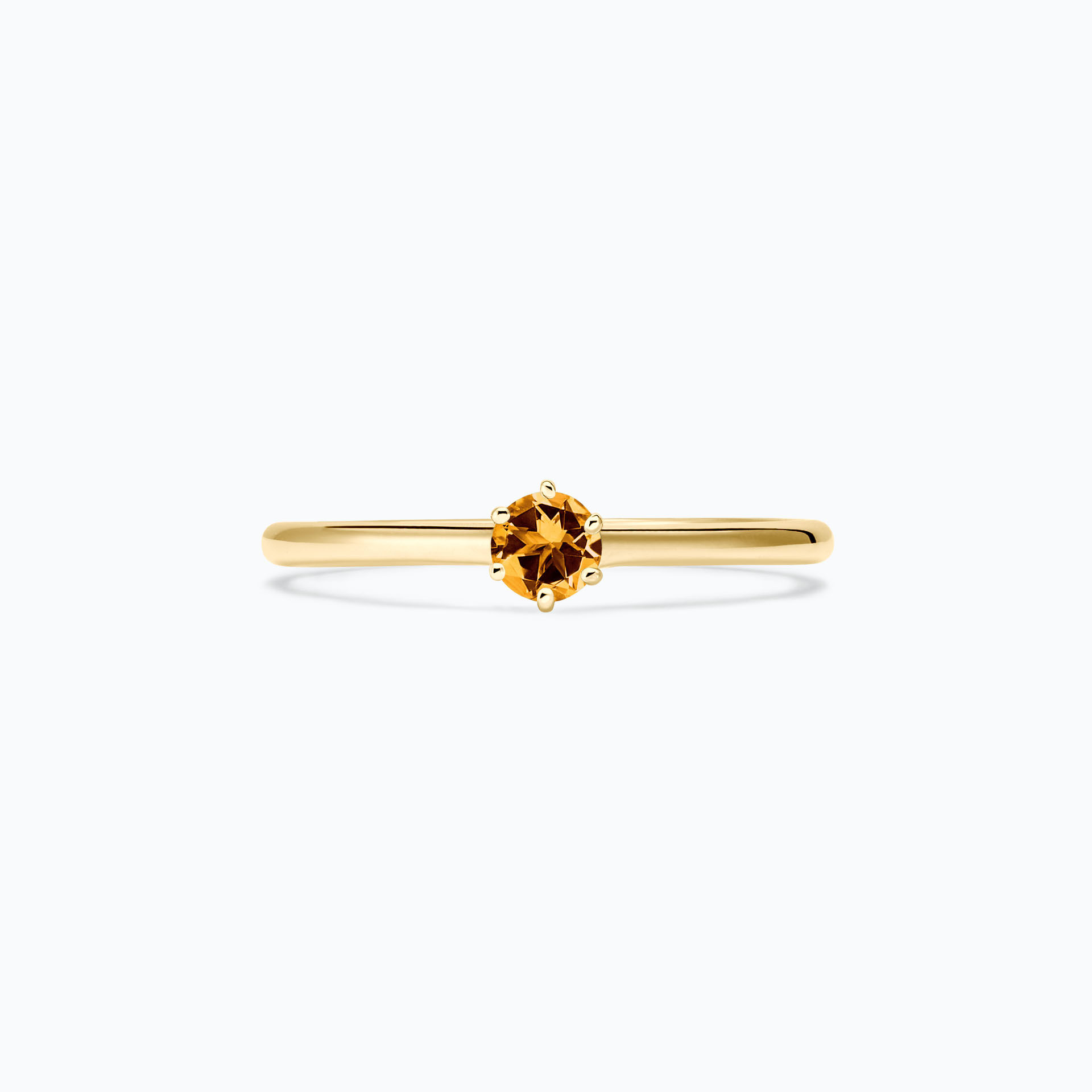 Solitaire Félicia Saphir Mandarine 3.5 mm