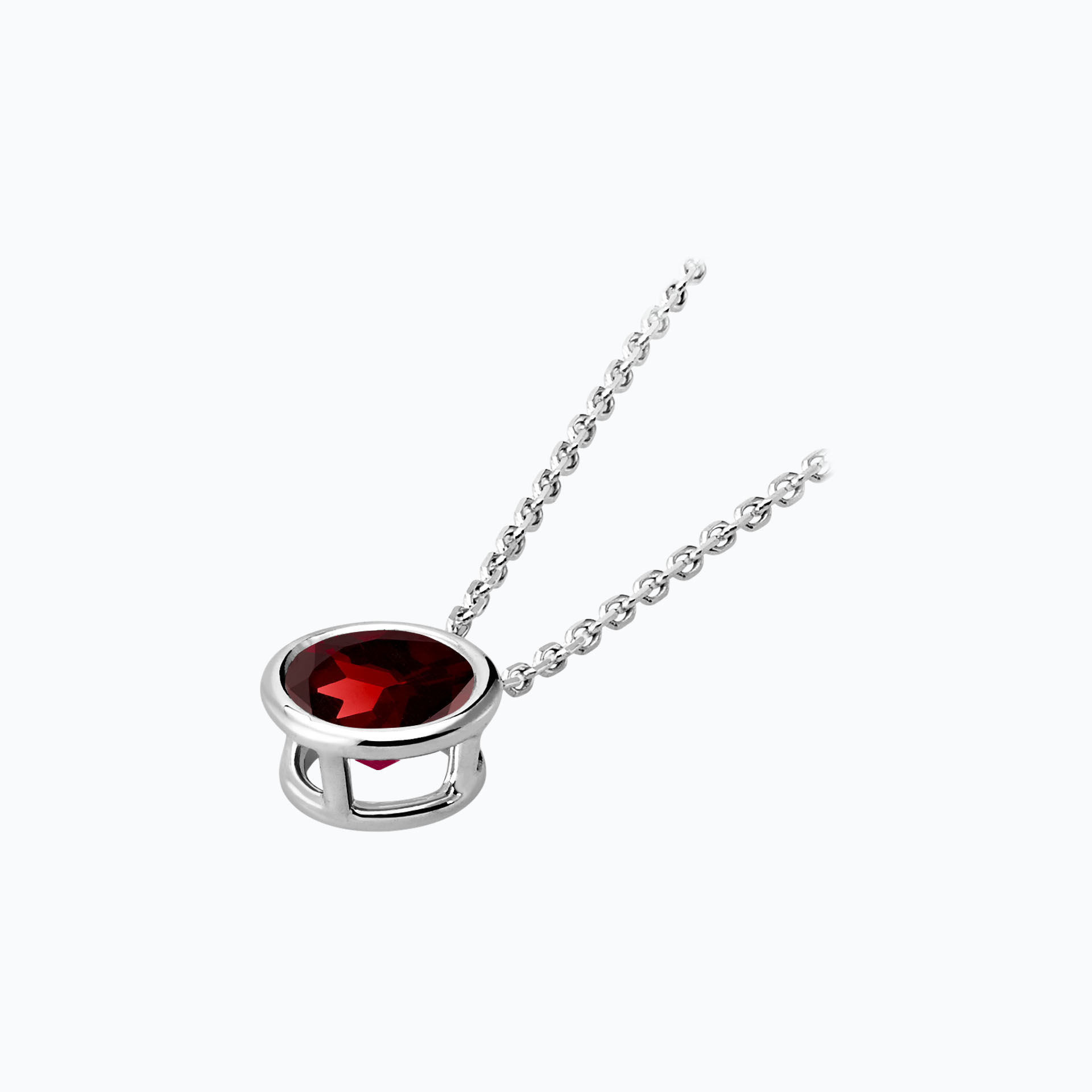Collier Nymphéa Grenat