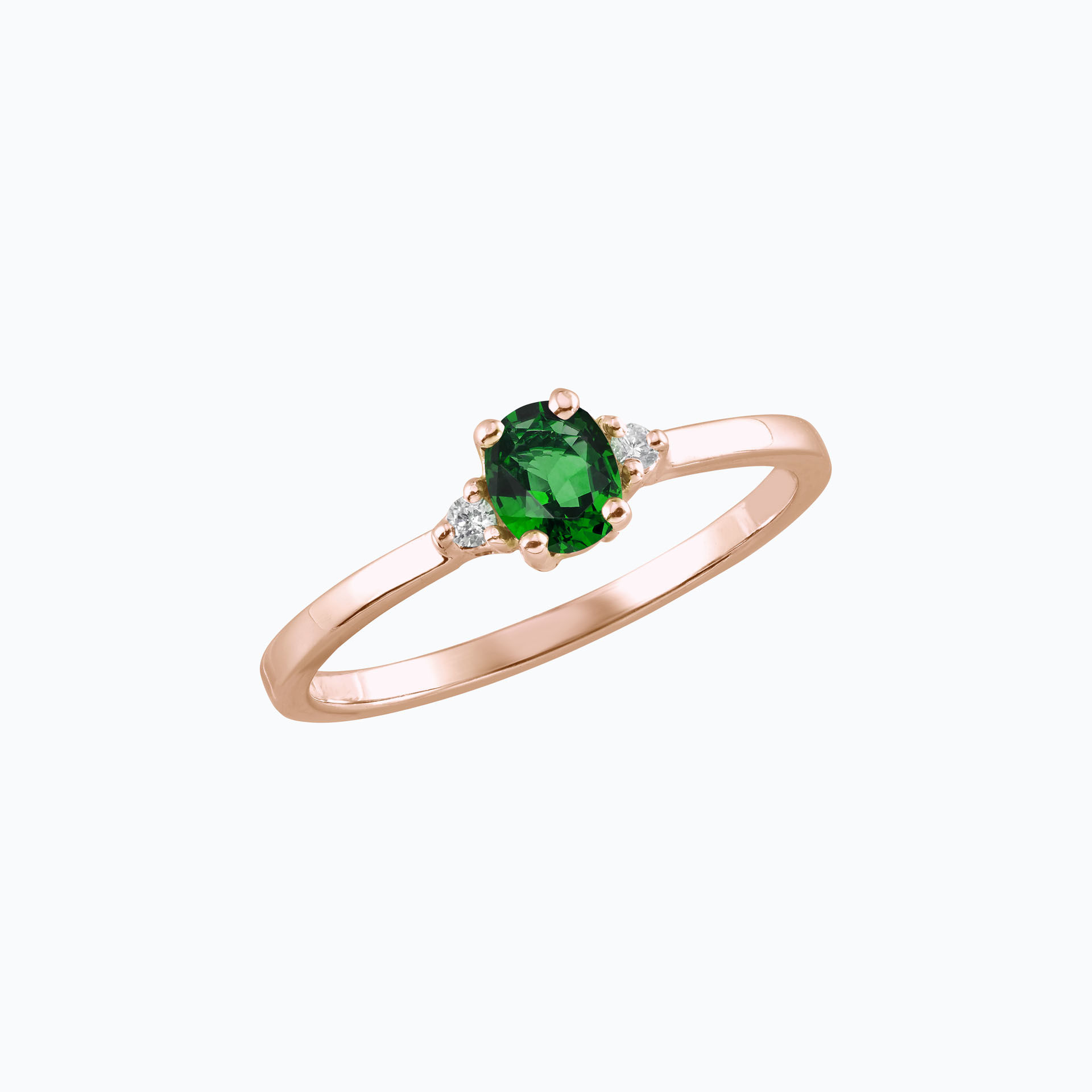 Solitaire Elisabeth Tsavorite 6 x 4 mm