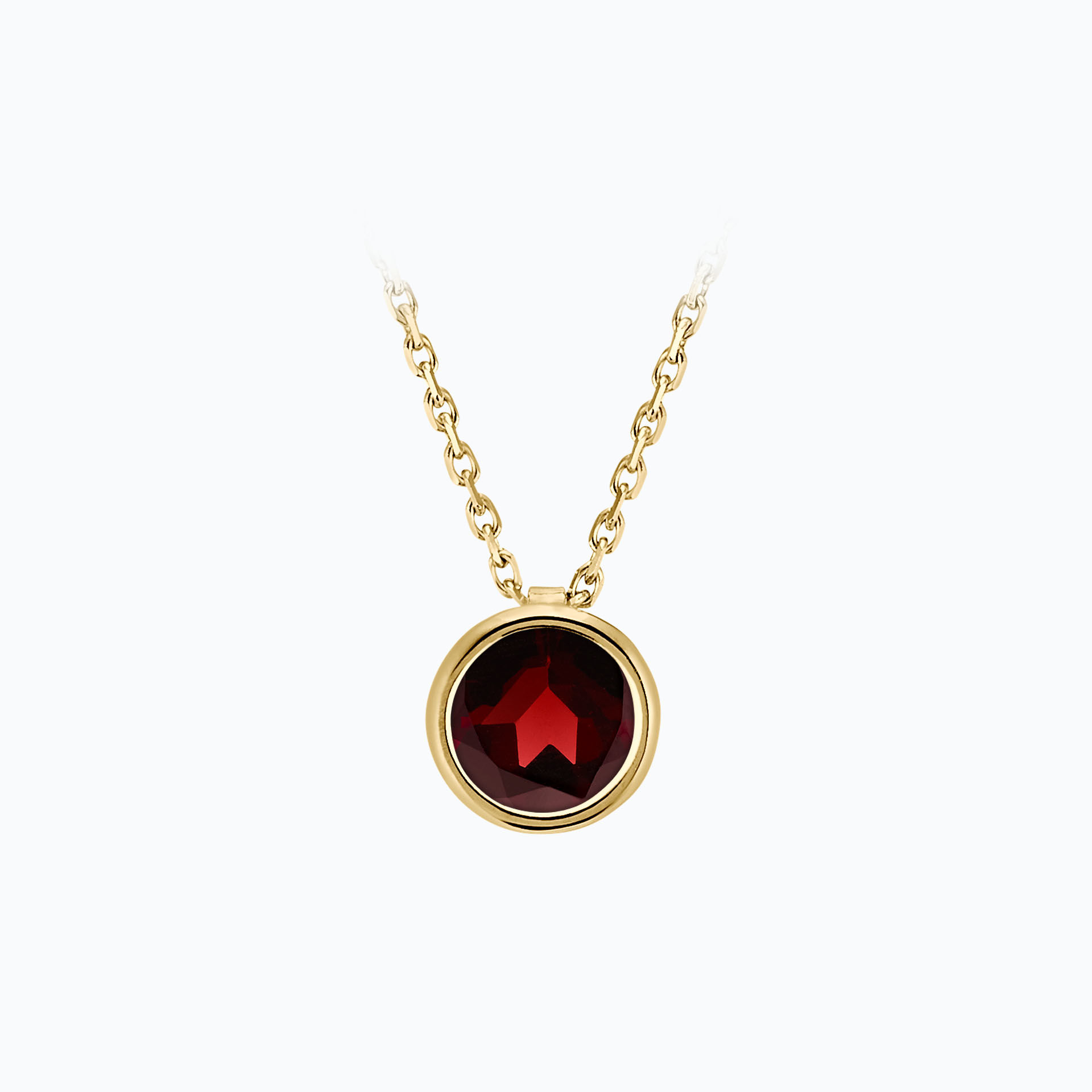 Collier Nymphéa Grenat