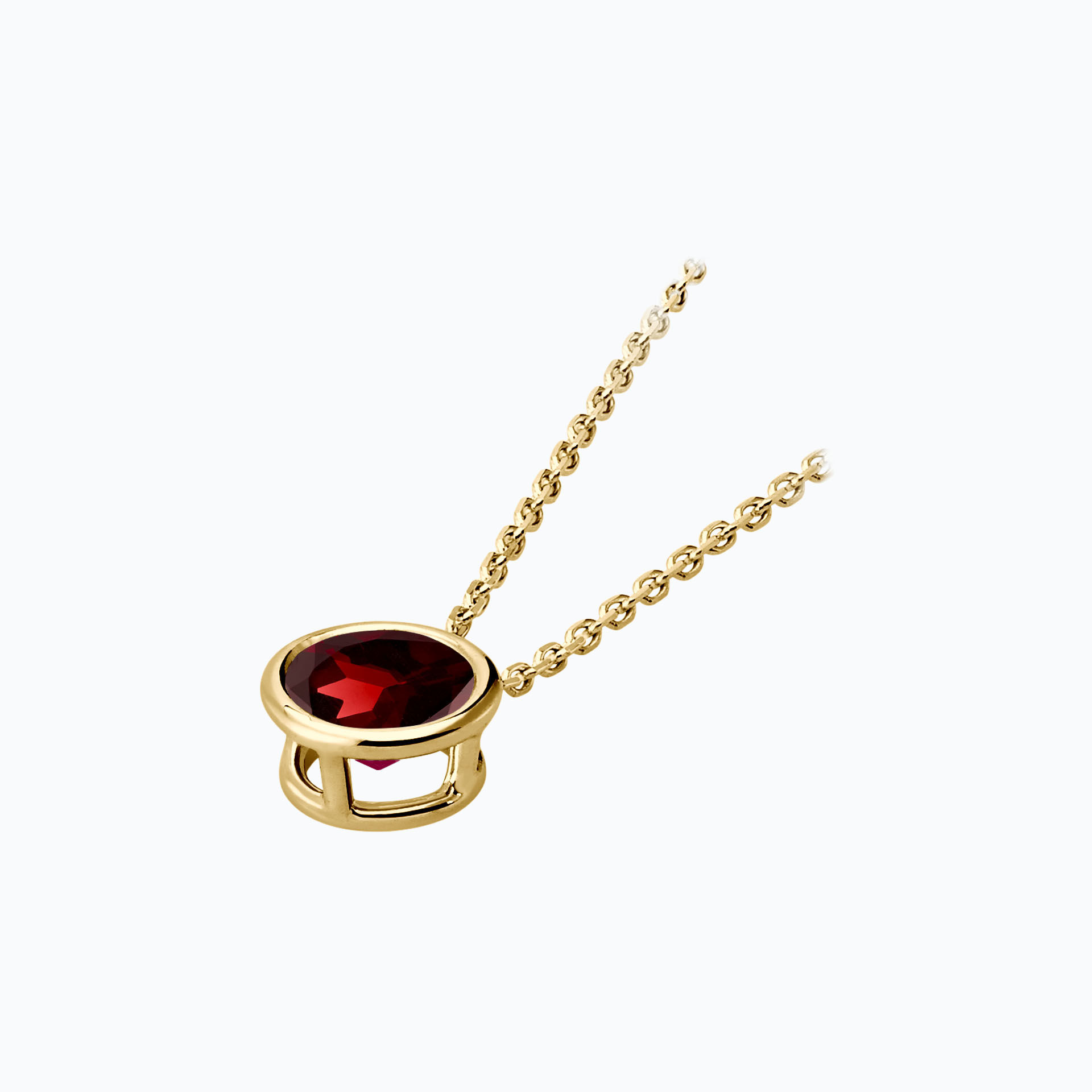 Collier Nymphéa Grenat