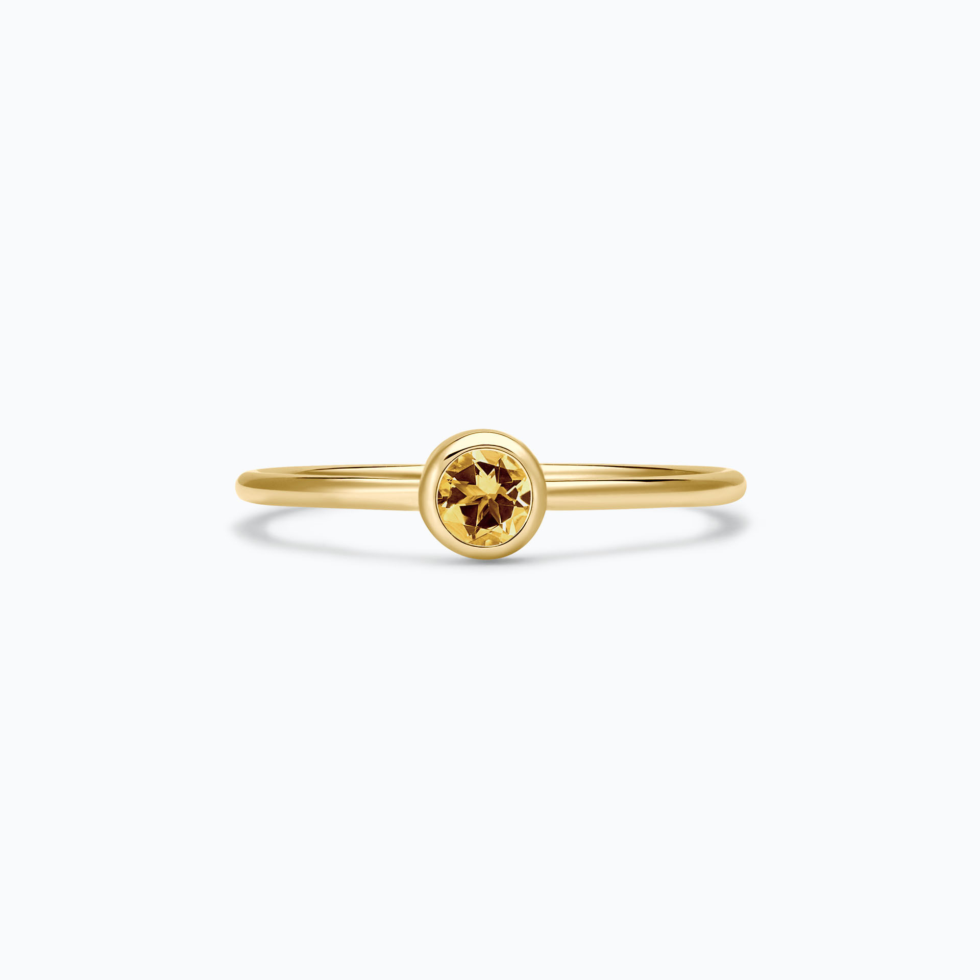 Solitaire Harmony Saphir Jaune Tournesol 3.5 mm