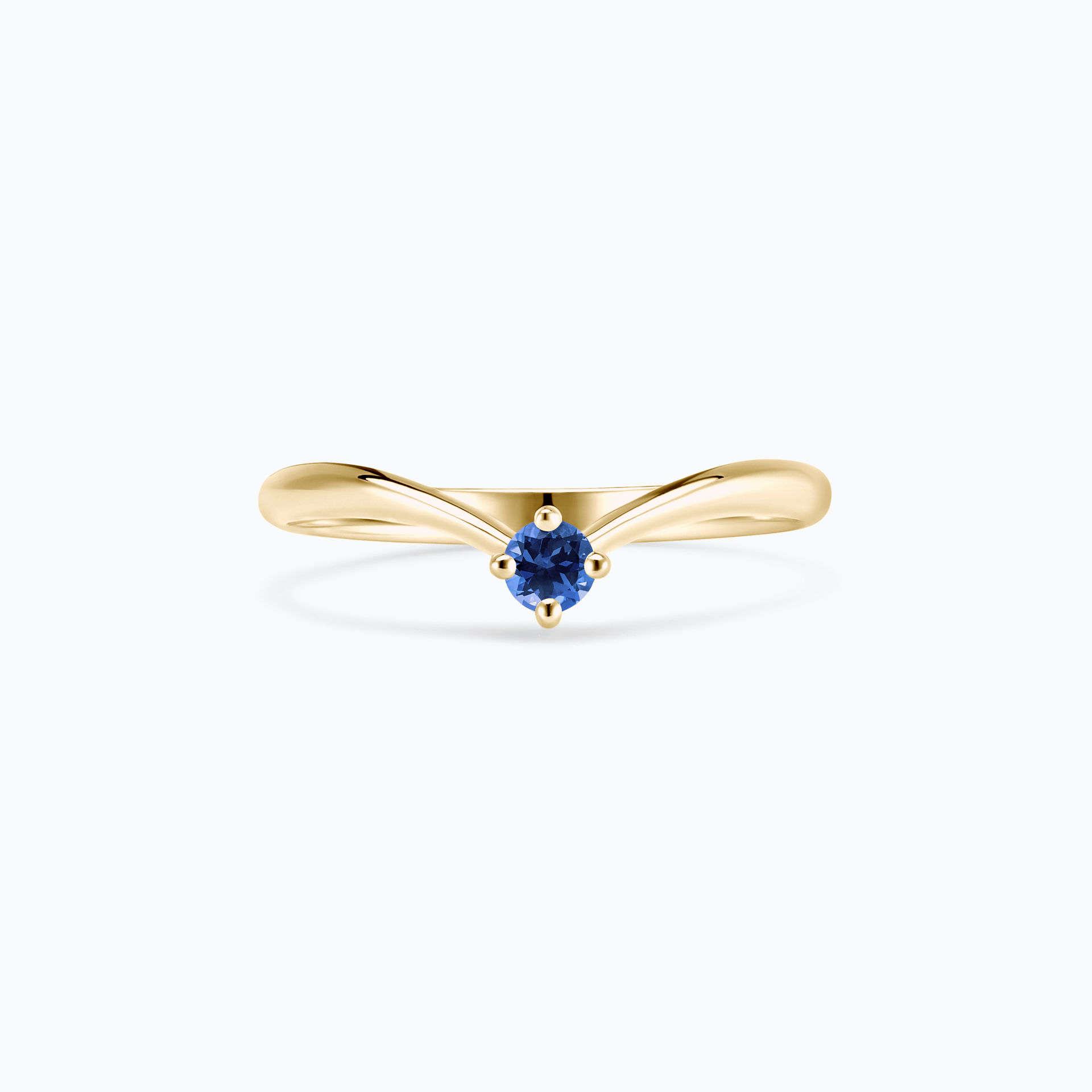 Solitaire Isa Saphir Bleu Éclipse