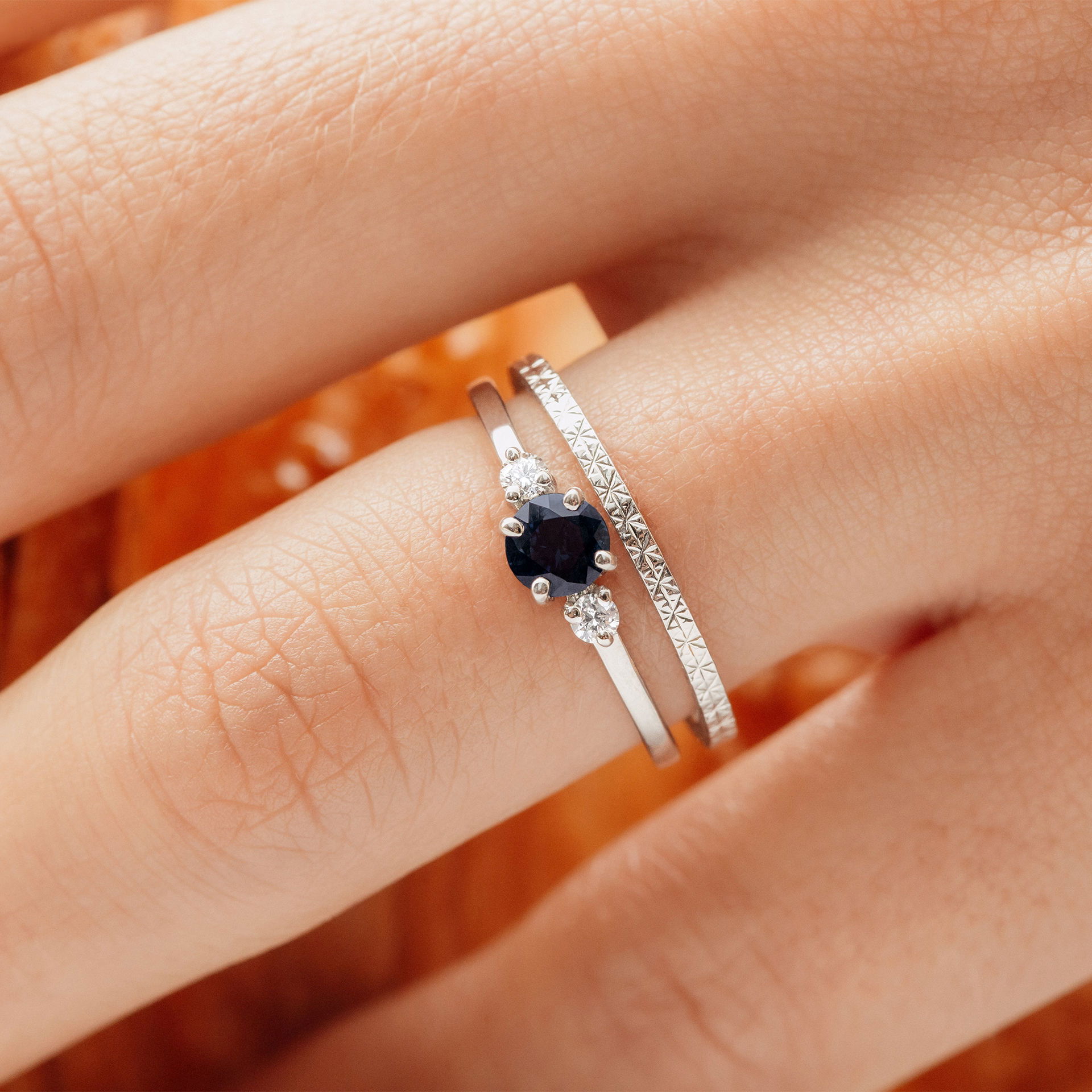 Solitaire Lolly Saphir 4.5 mm