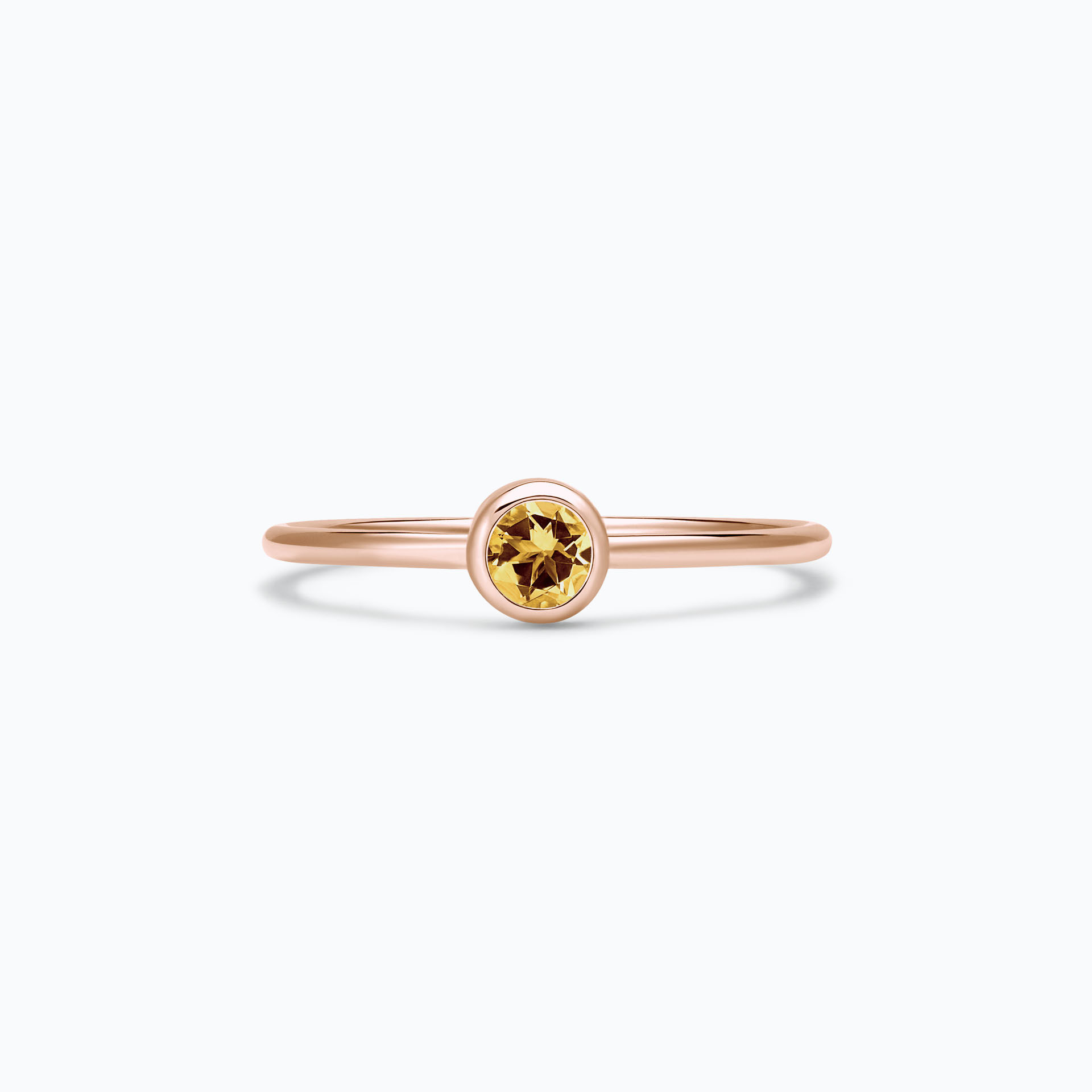 Solitaire Harmony Saphir Jaune Tournesol 3.5 mm
