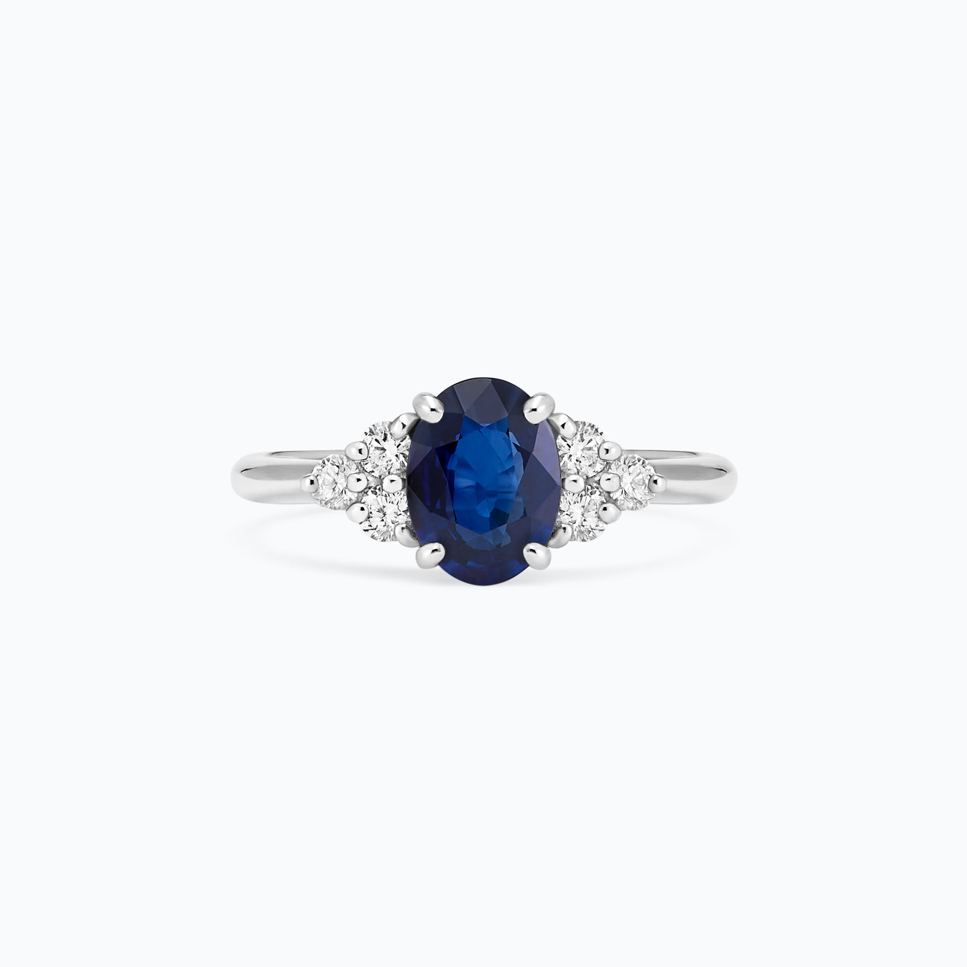 Solitaire Catherine Saphir 8 x 6 mm