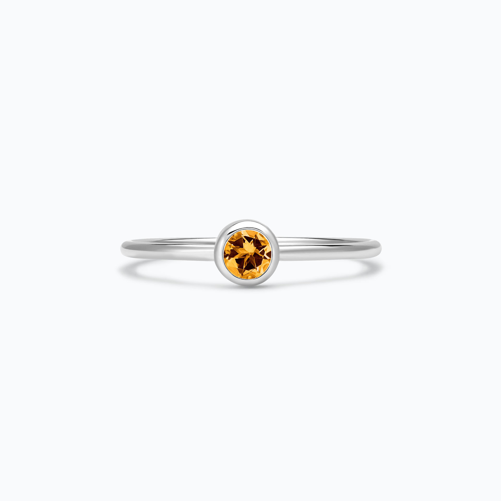 Solitaire Harmony Saphir Mandarine 3.5 mm