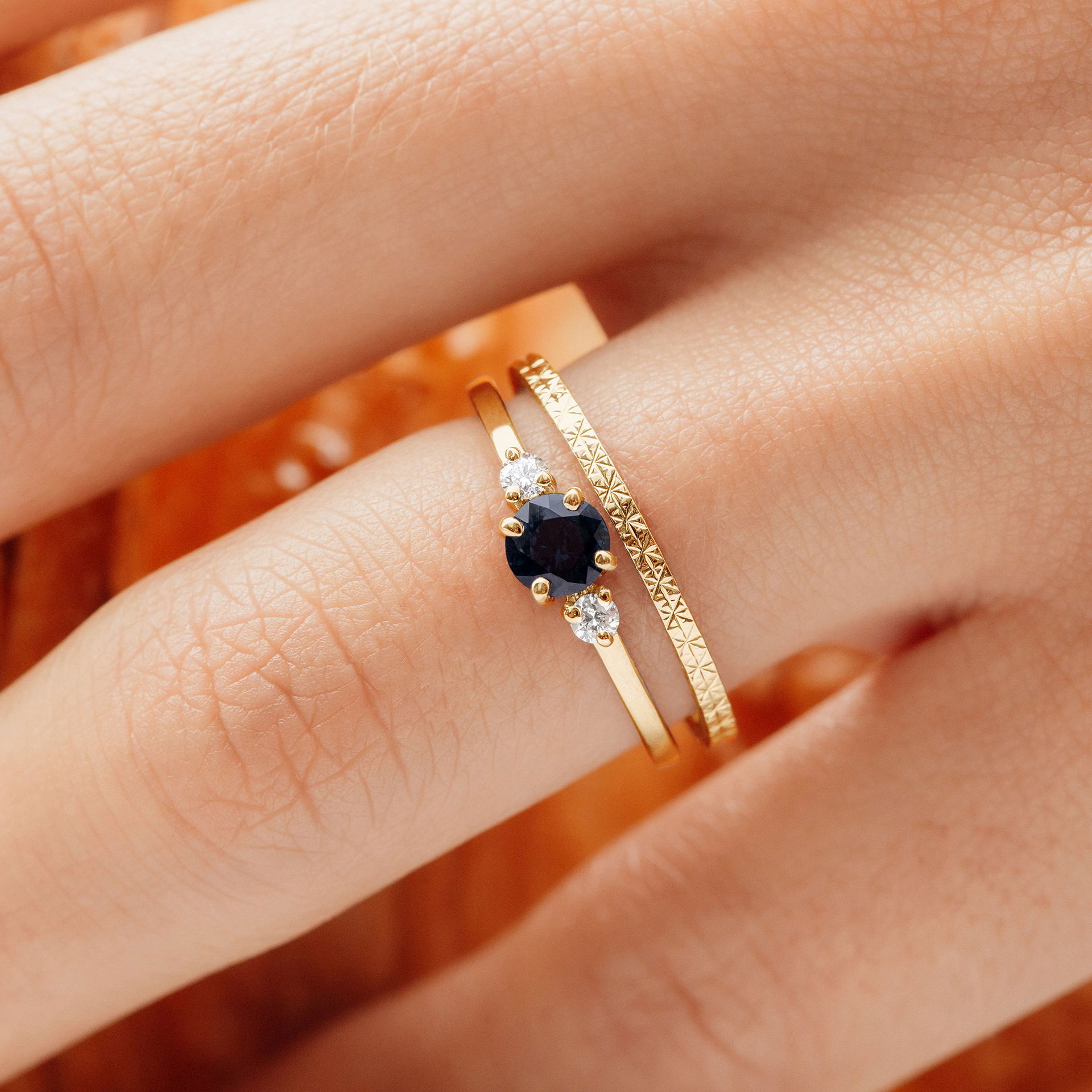 Solitaire Lolly Saphir 4.5 mm