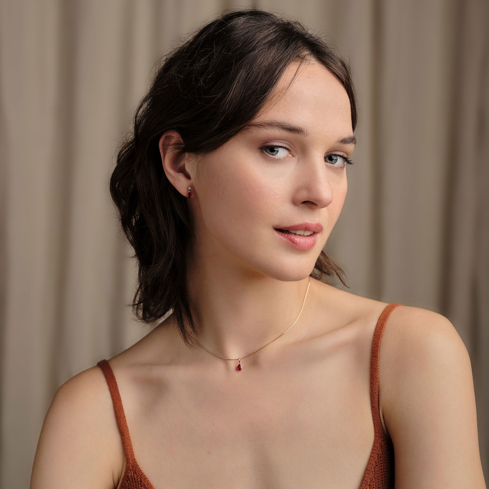 Boucles Tosca Rubis