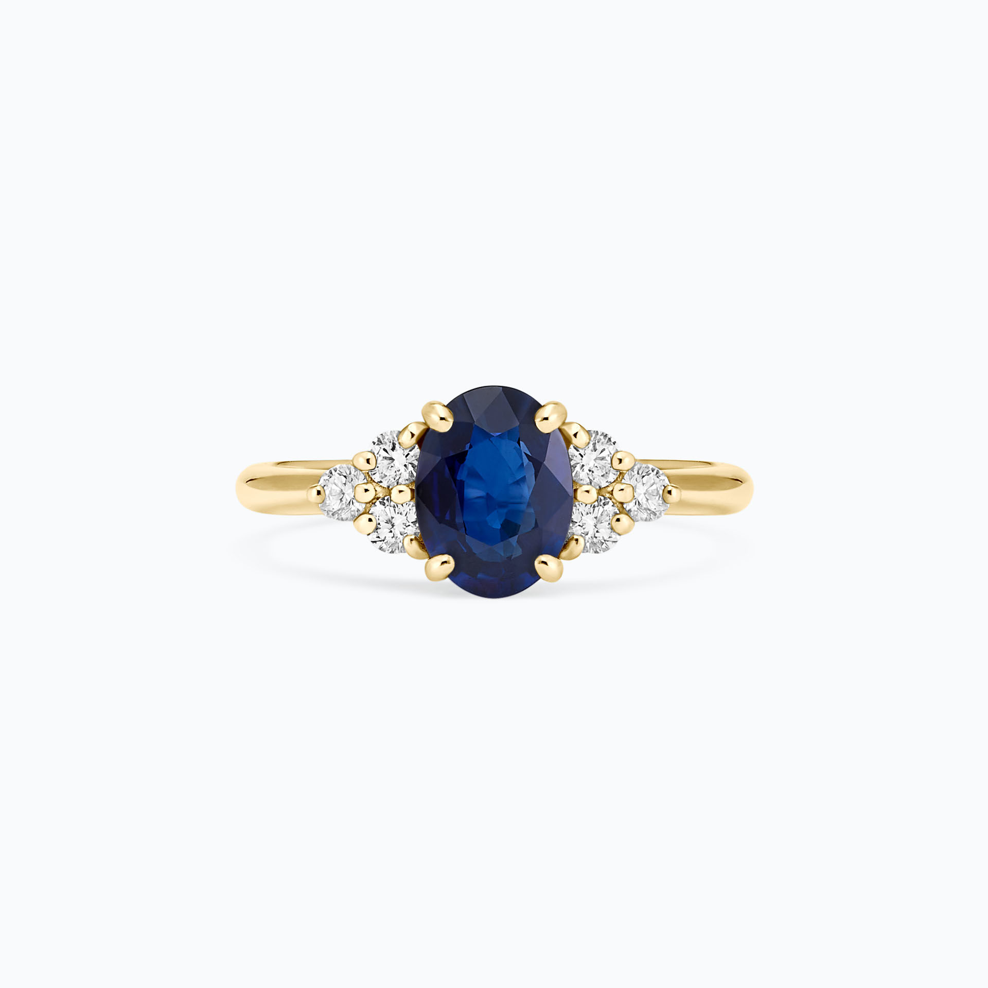 Solitaire Catherine Saphir 8 x 6 mm