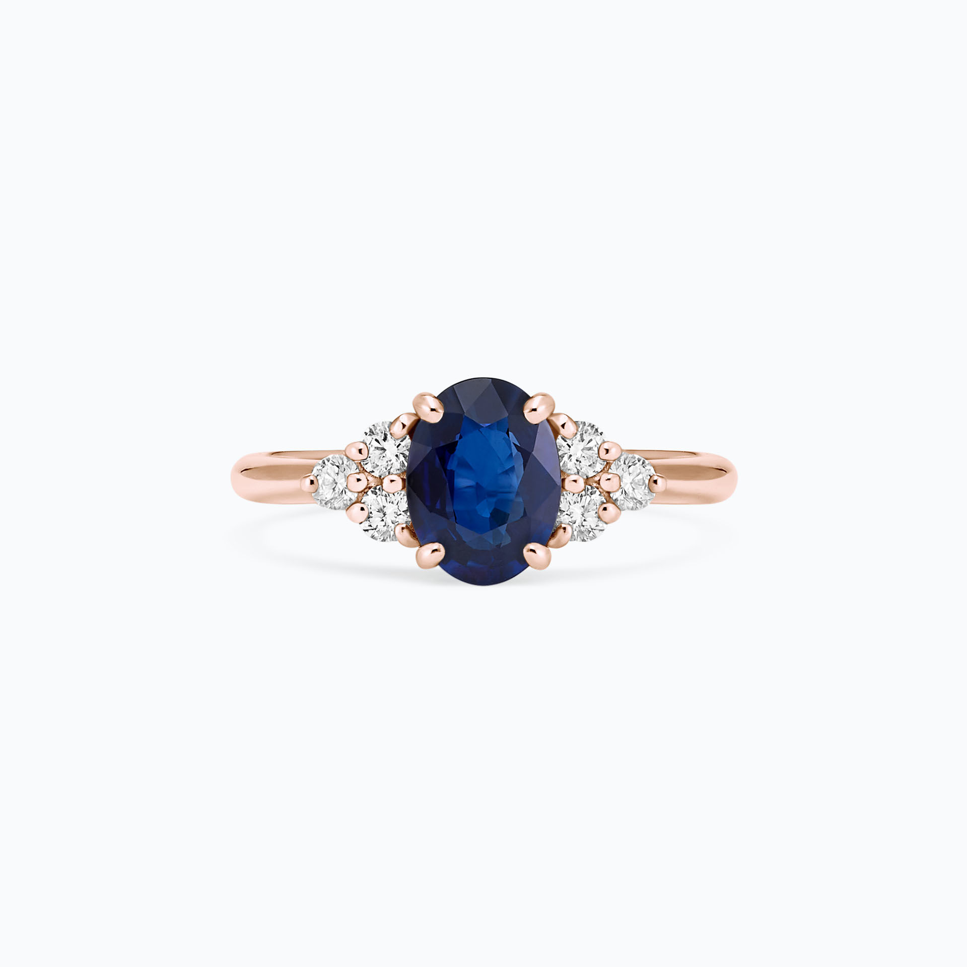 Solitaire Catherine Saphir 8 x 6 mm