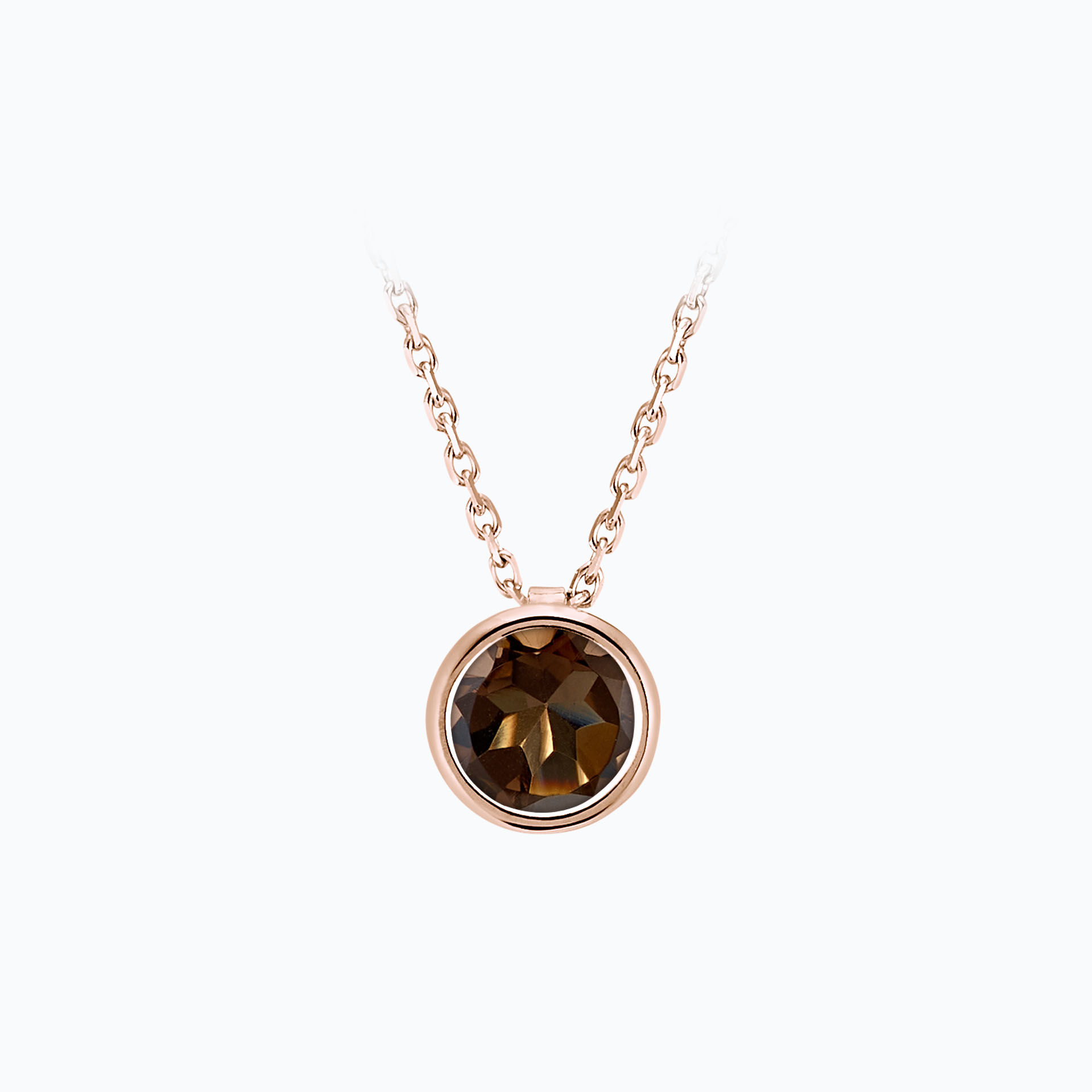 Collier Nymphéa Quartz fumé