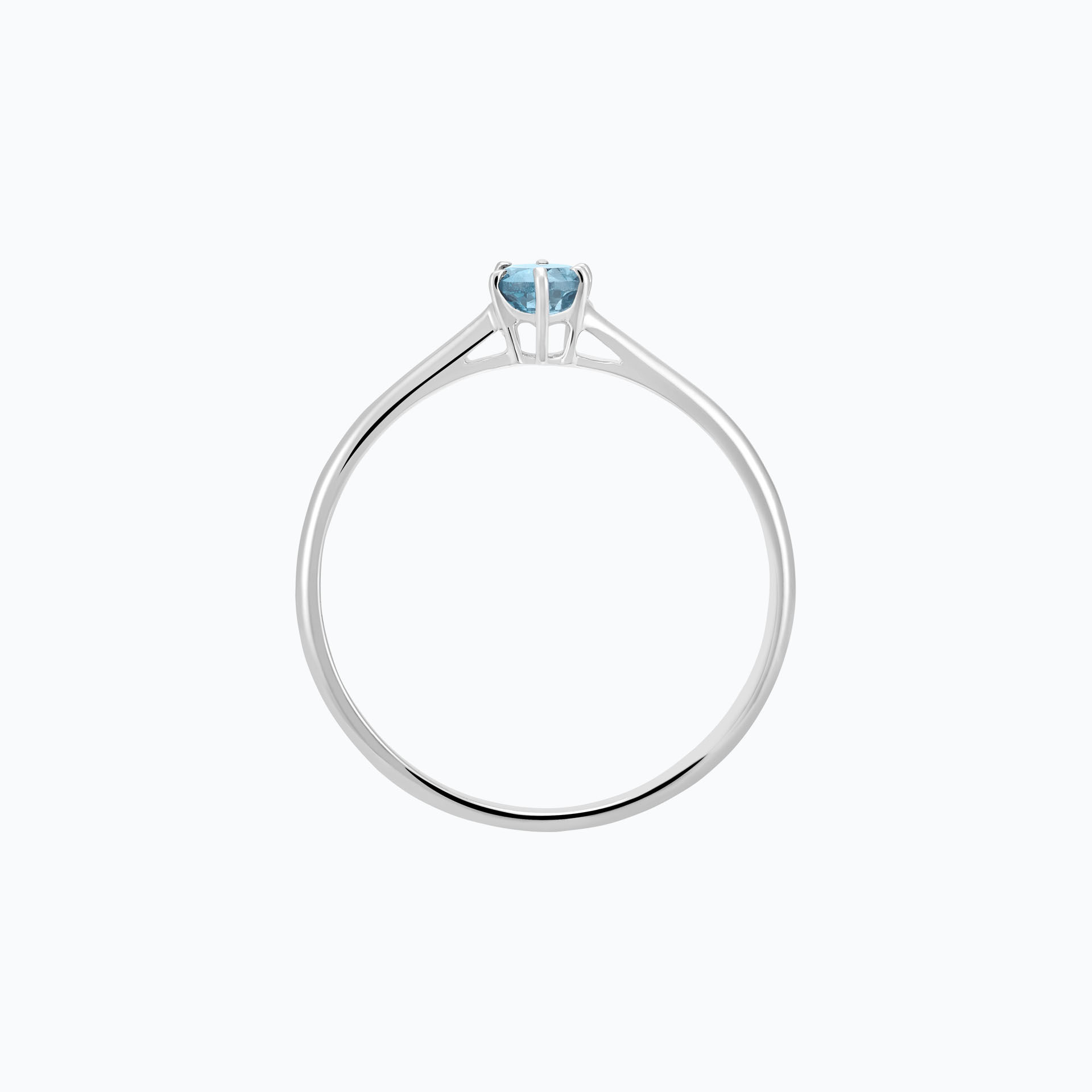 Solitaire Félicia Aigue-Marine 3.5 mm