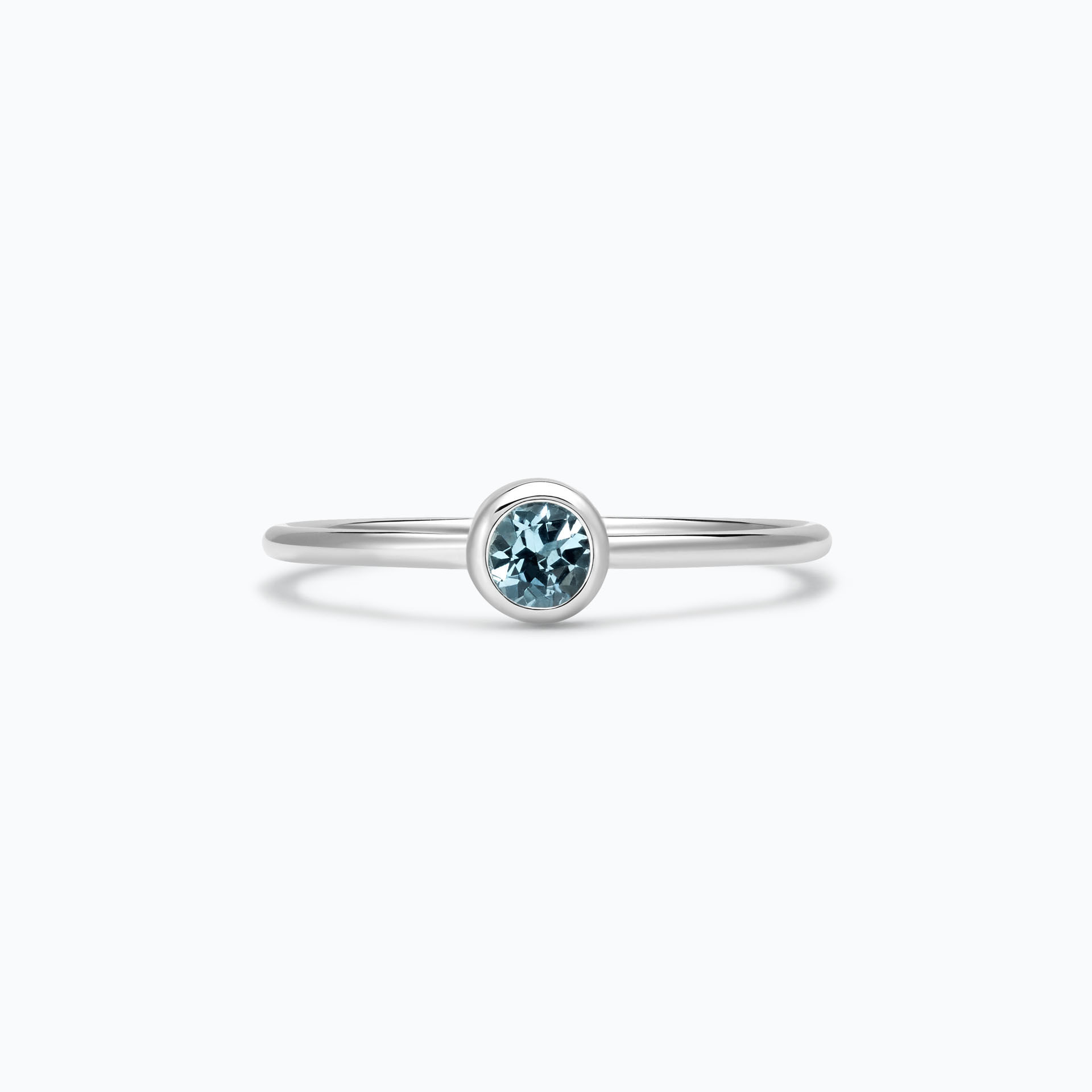 Solitaire Harmony Aigue-Marine 3.5 mm