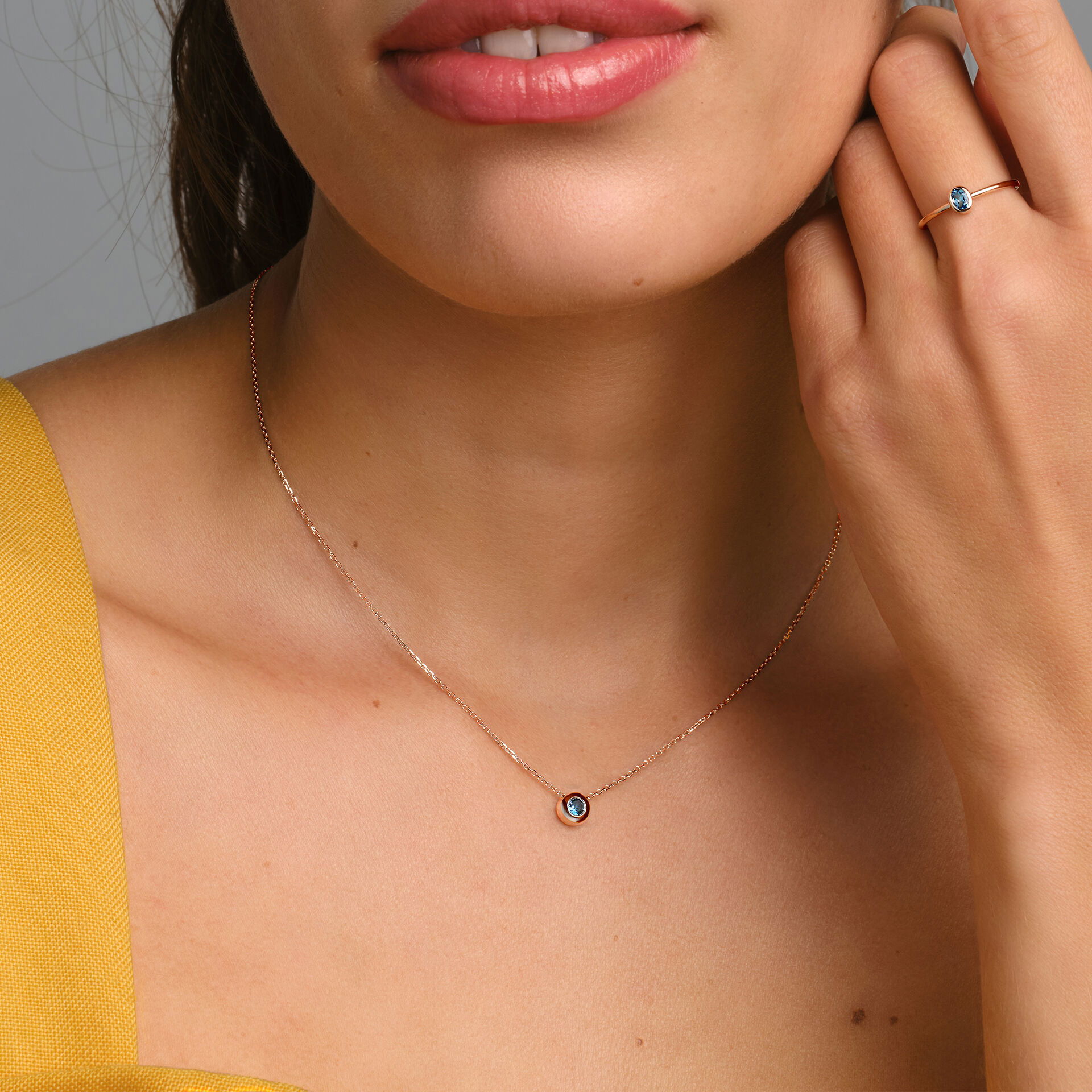 Collier Sféra Topaze Blue London
