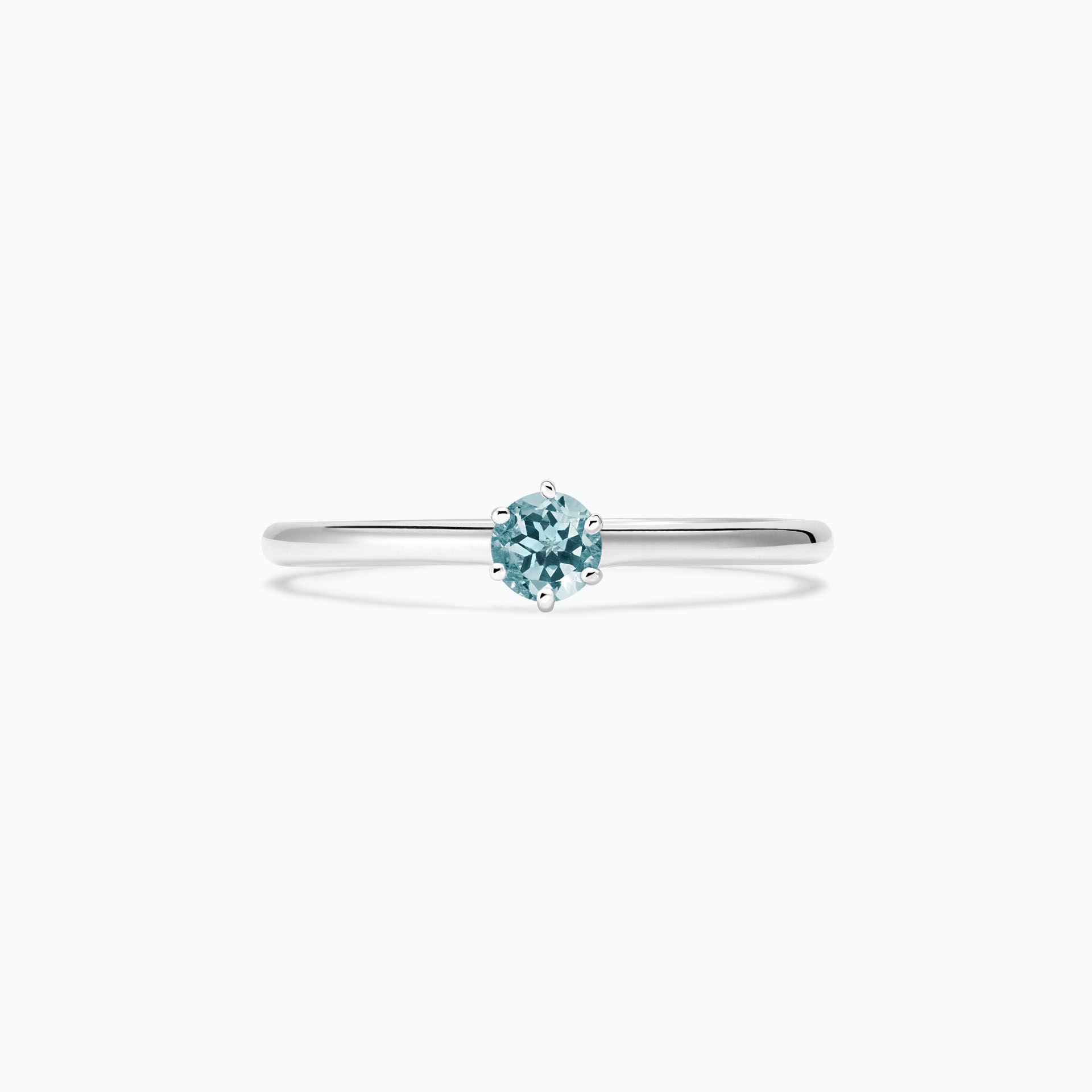 Solitaire Félicia Aigue-Marine 3.5 mm