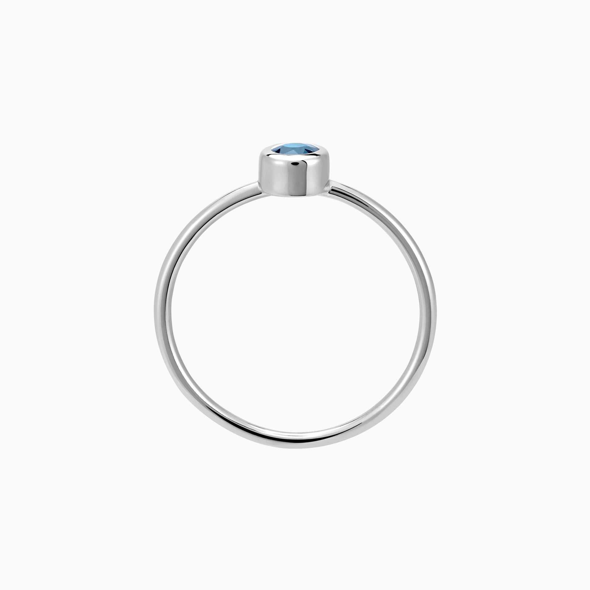 Solitaire Harmony Aigue-Marine 3.5 mm