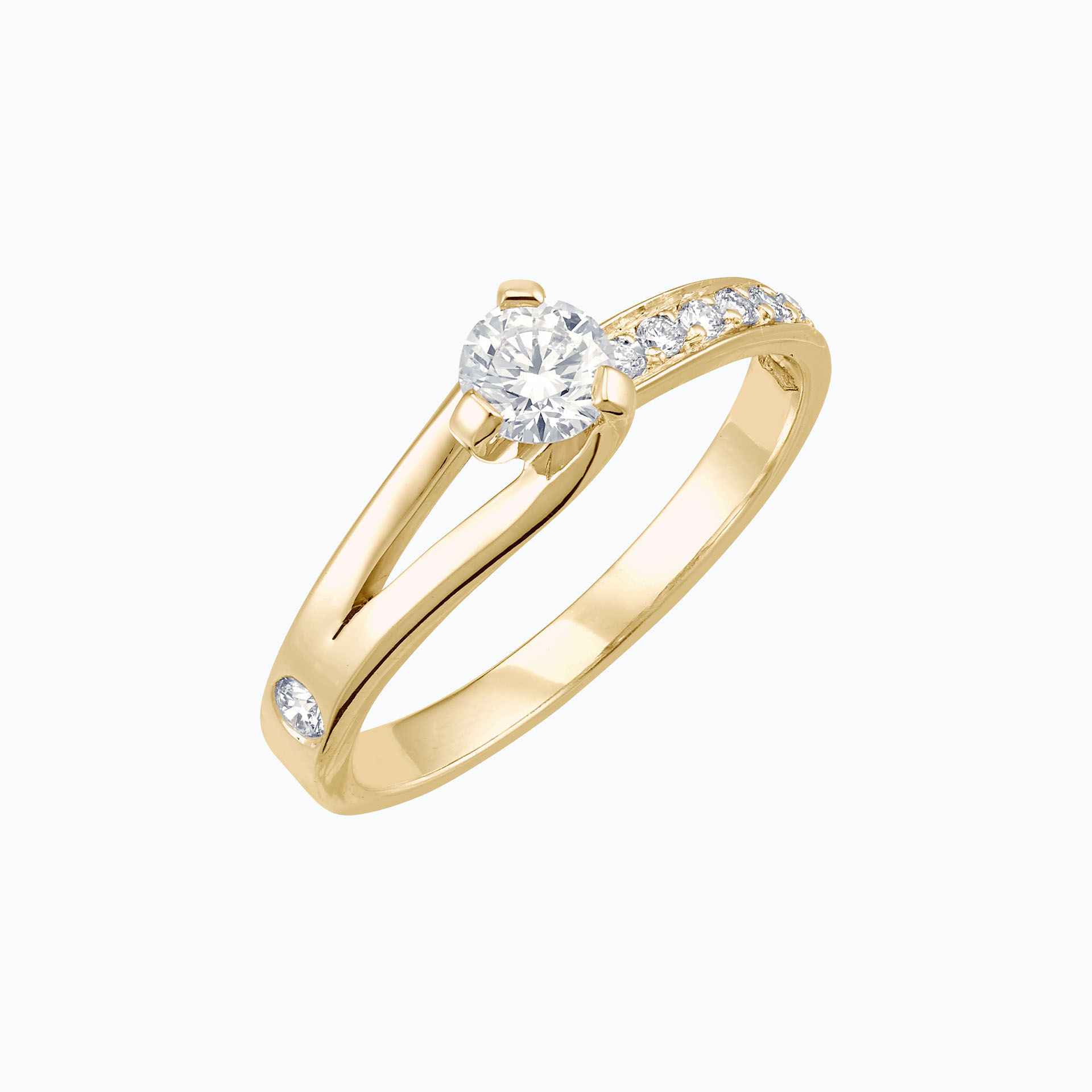 Solitaire Pavé Étoile Éclat