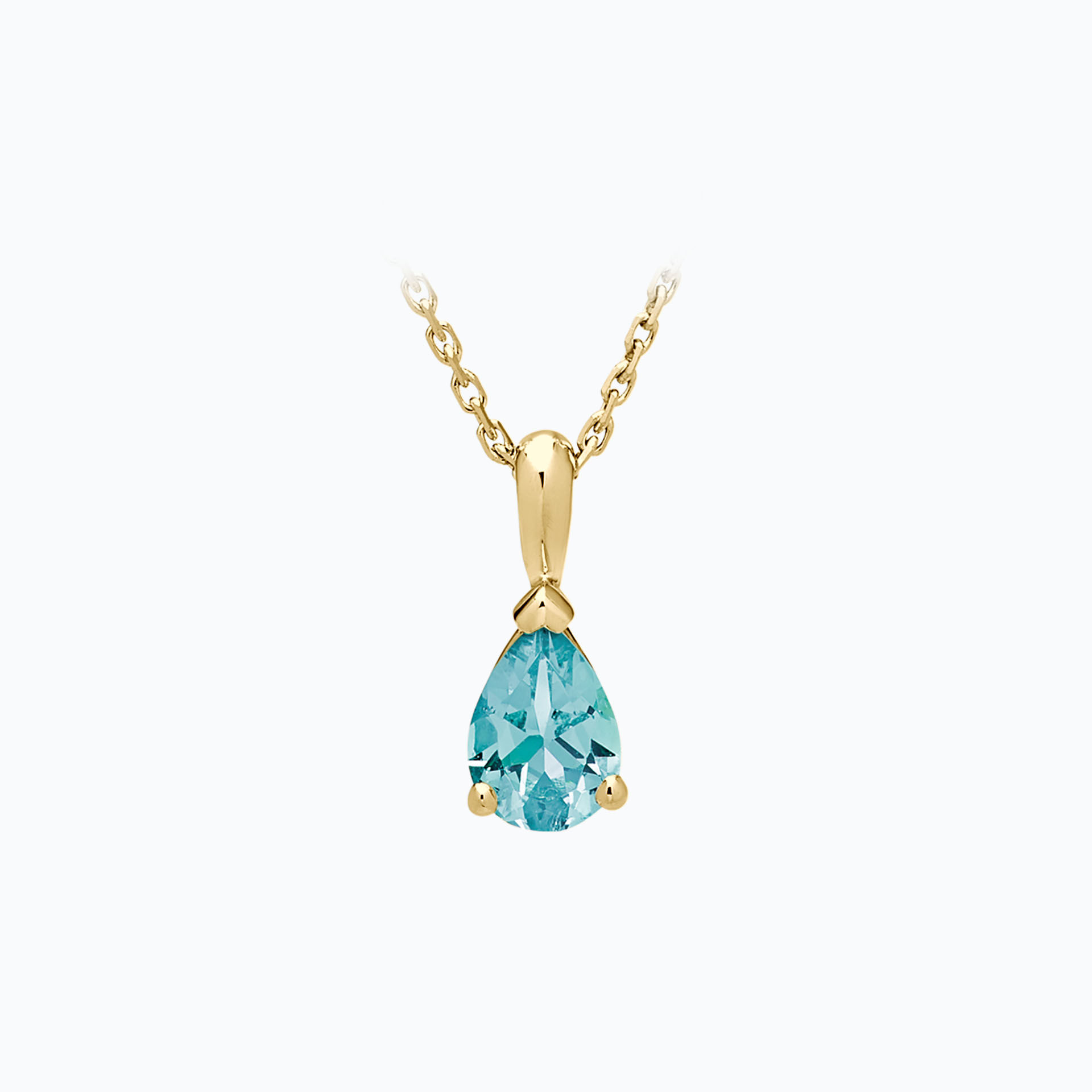 Pendentif Goutte Aigue-marine 7 x 5 mm