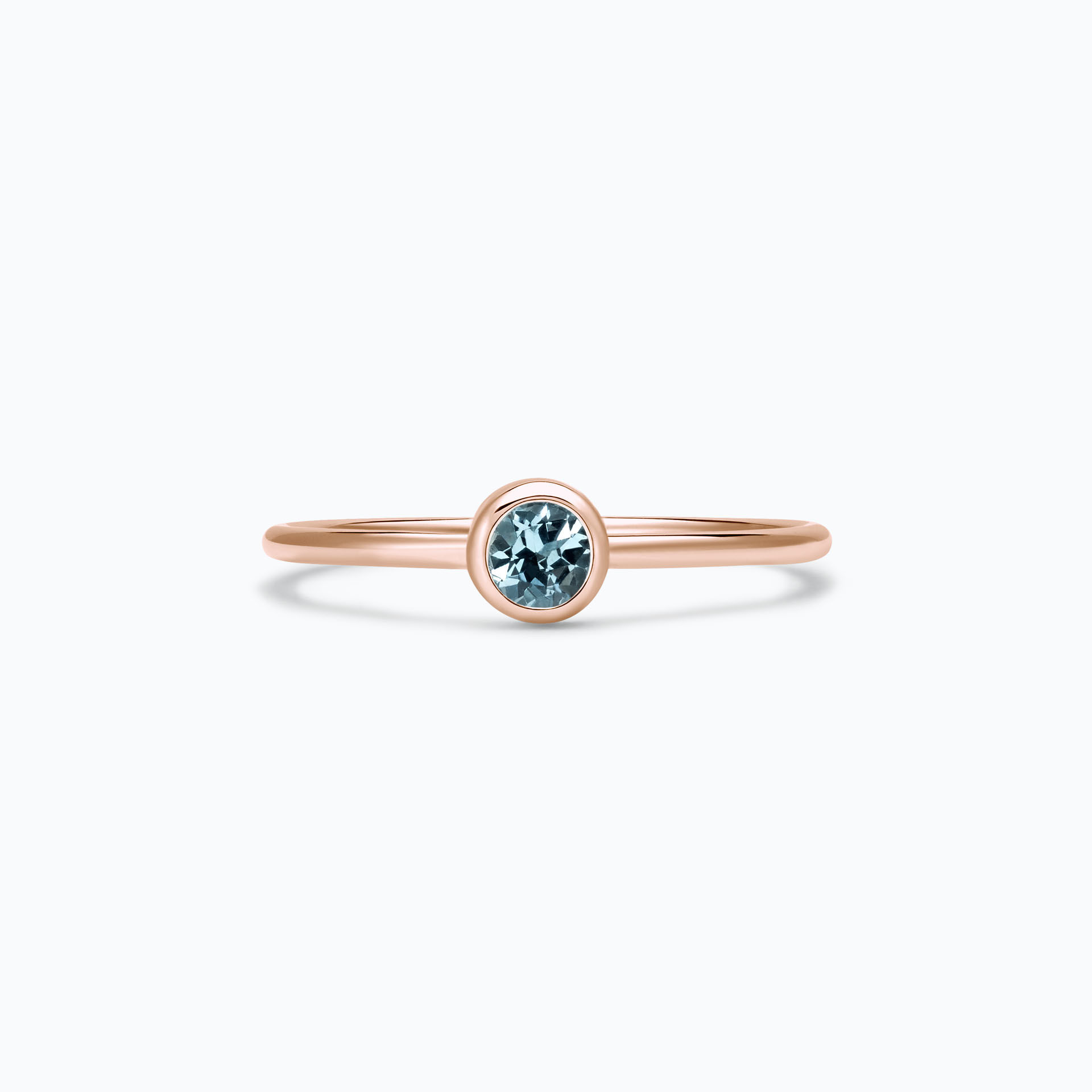 Solitaire Harmony Aigue-Marine 3.5 mm