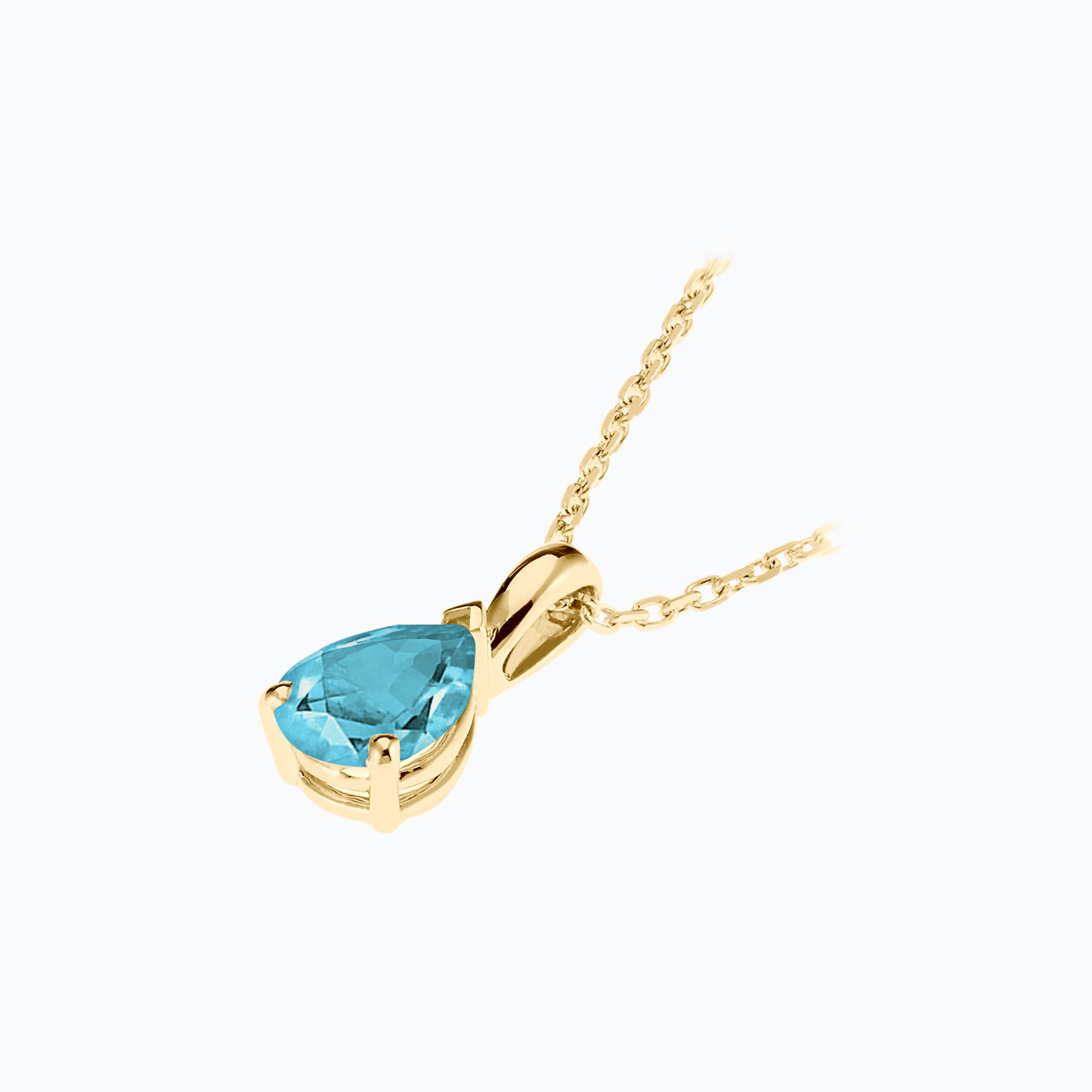 Pendentif Goutte Aigue-marine 7 x 5 mm