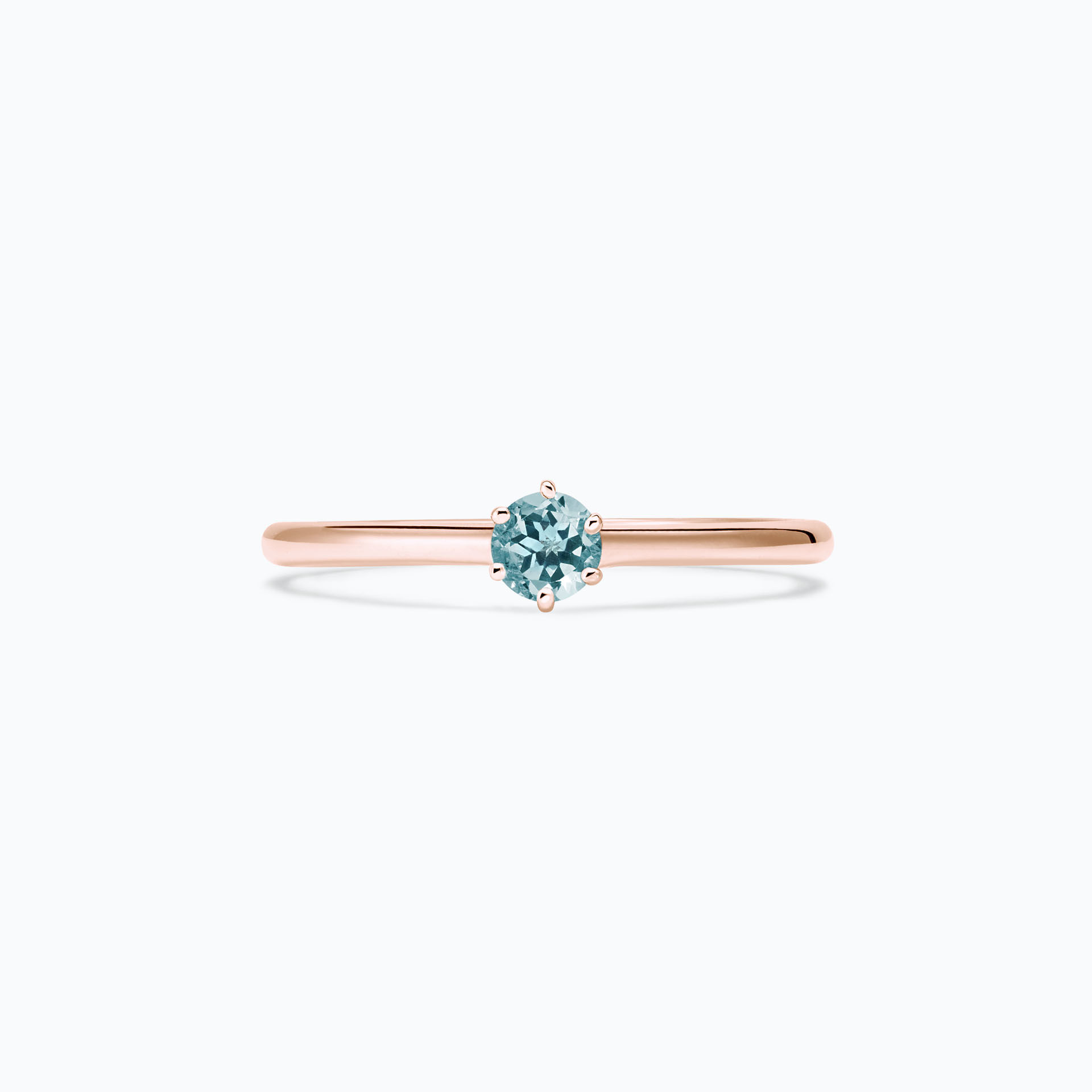 Solitaire Félicia Aigue-Marine 3.5 mm