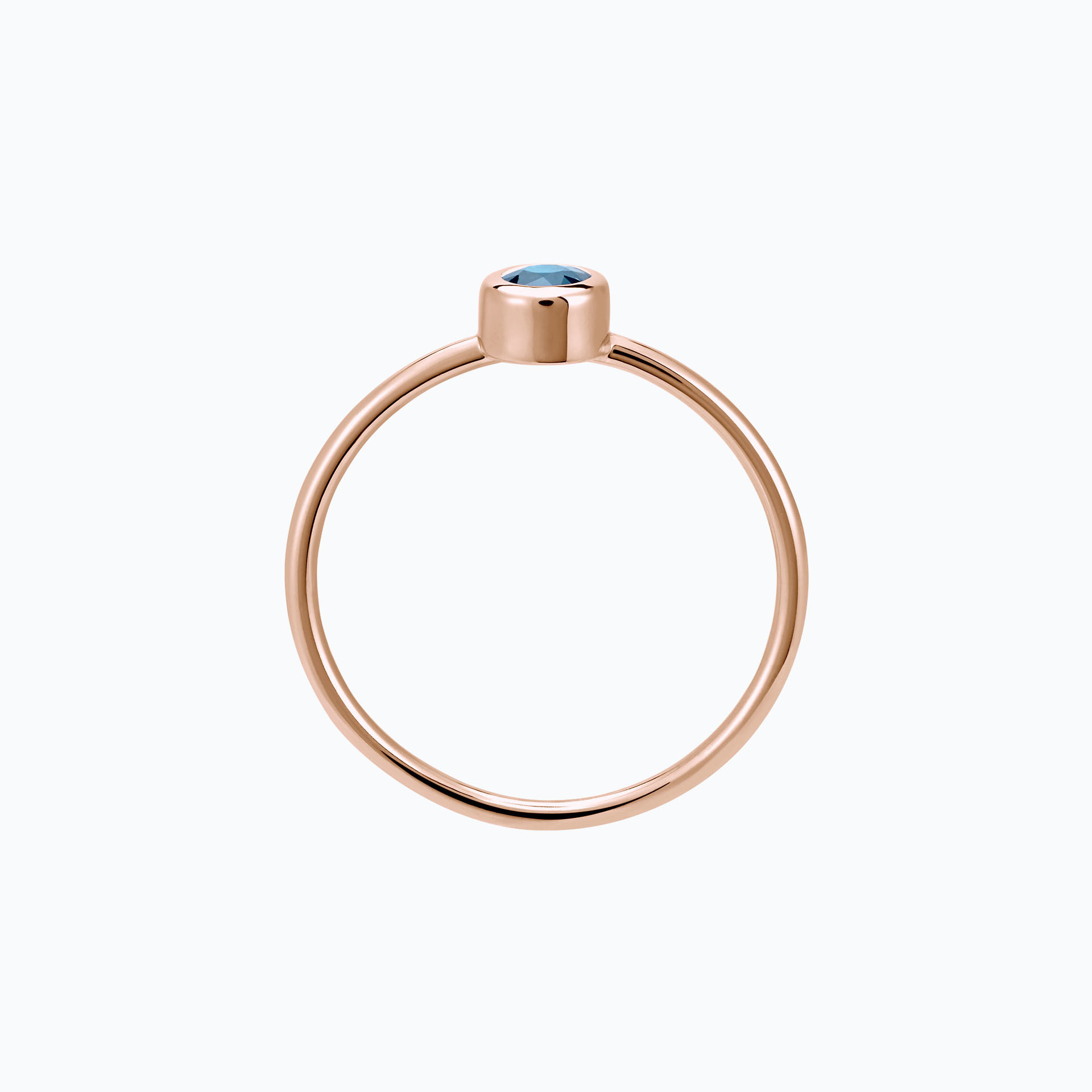 Solitaire Harmony Aigue-Marine 3.5 mm