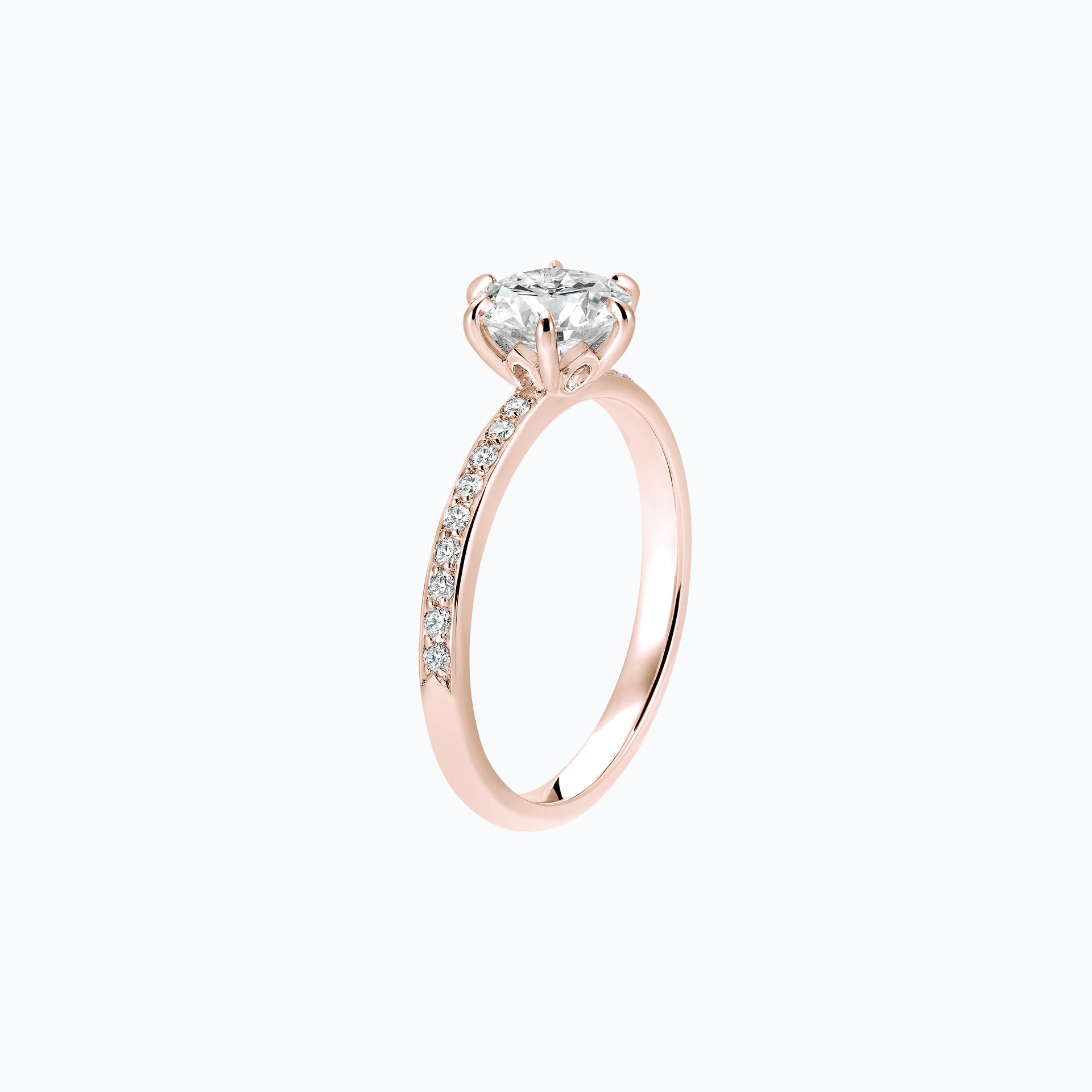 Solitaire Pavé Tulipe