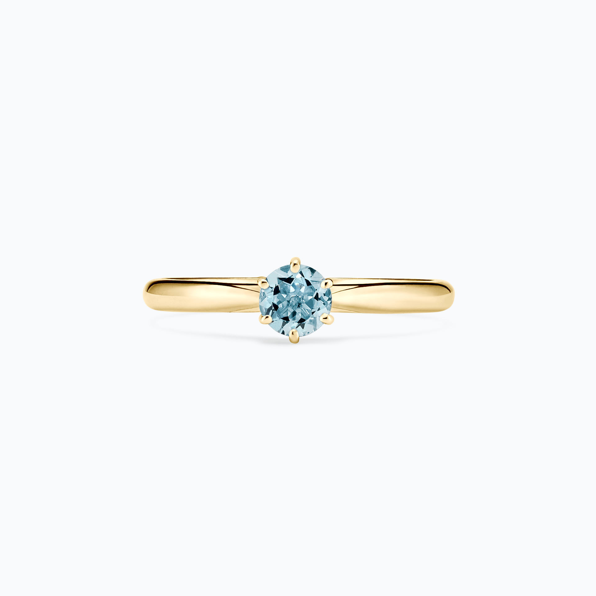 Solitaire Félicia Aigue-Marine 4.5 mm