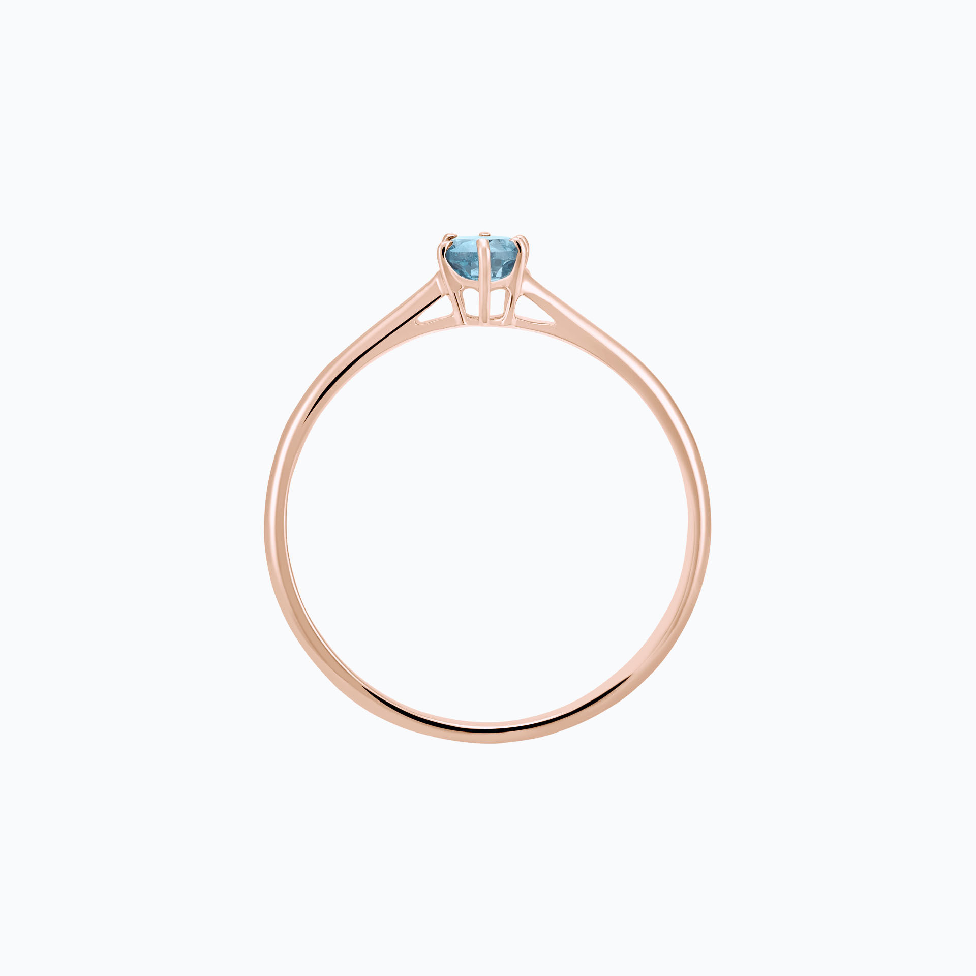 Solitaire Félicia Aigue-Marine 3.5 mm