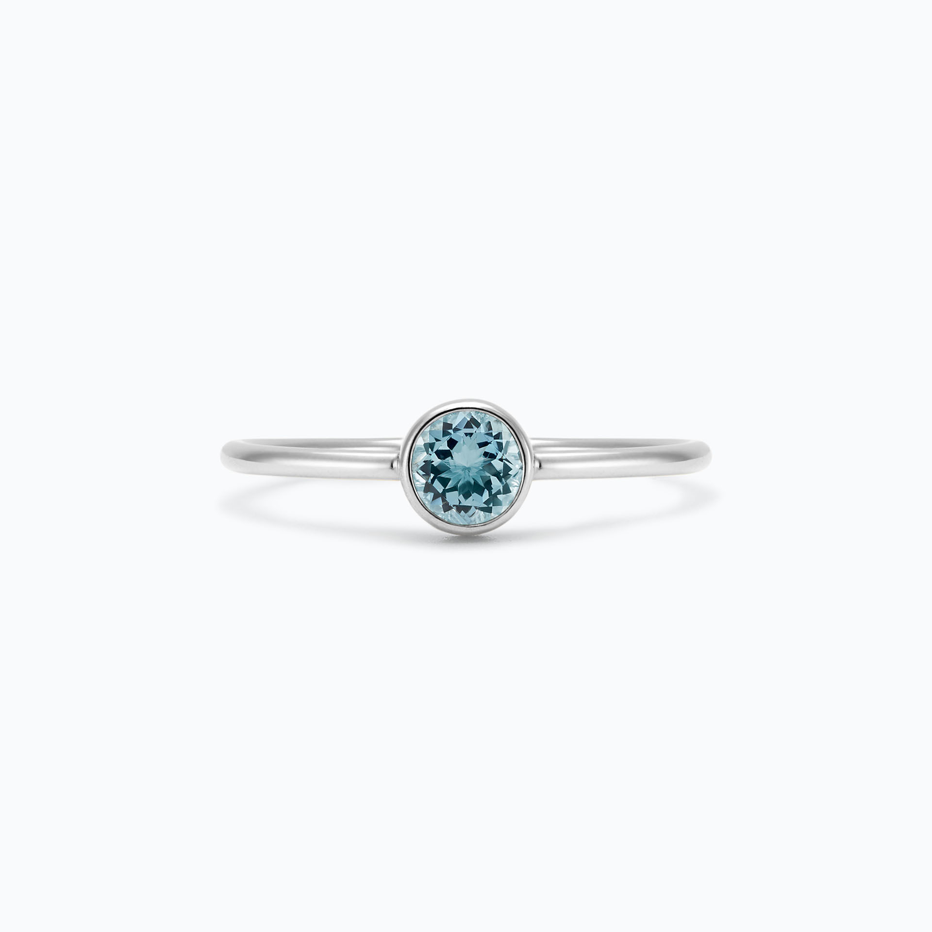 Solitaire Harmony Aigue-Marine 4.5 mm