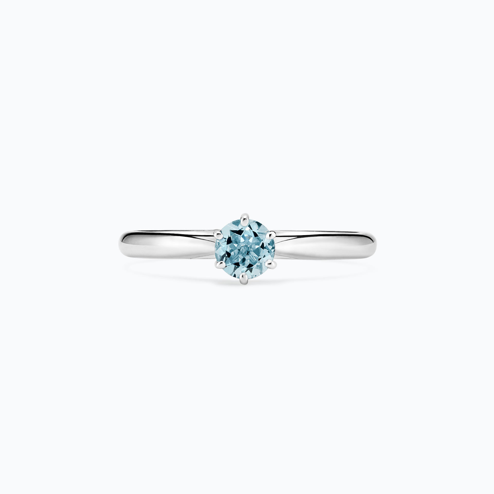 Solitaire Félicia Aigue-Marine 4.5 mm