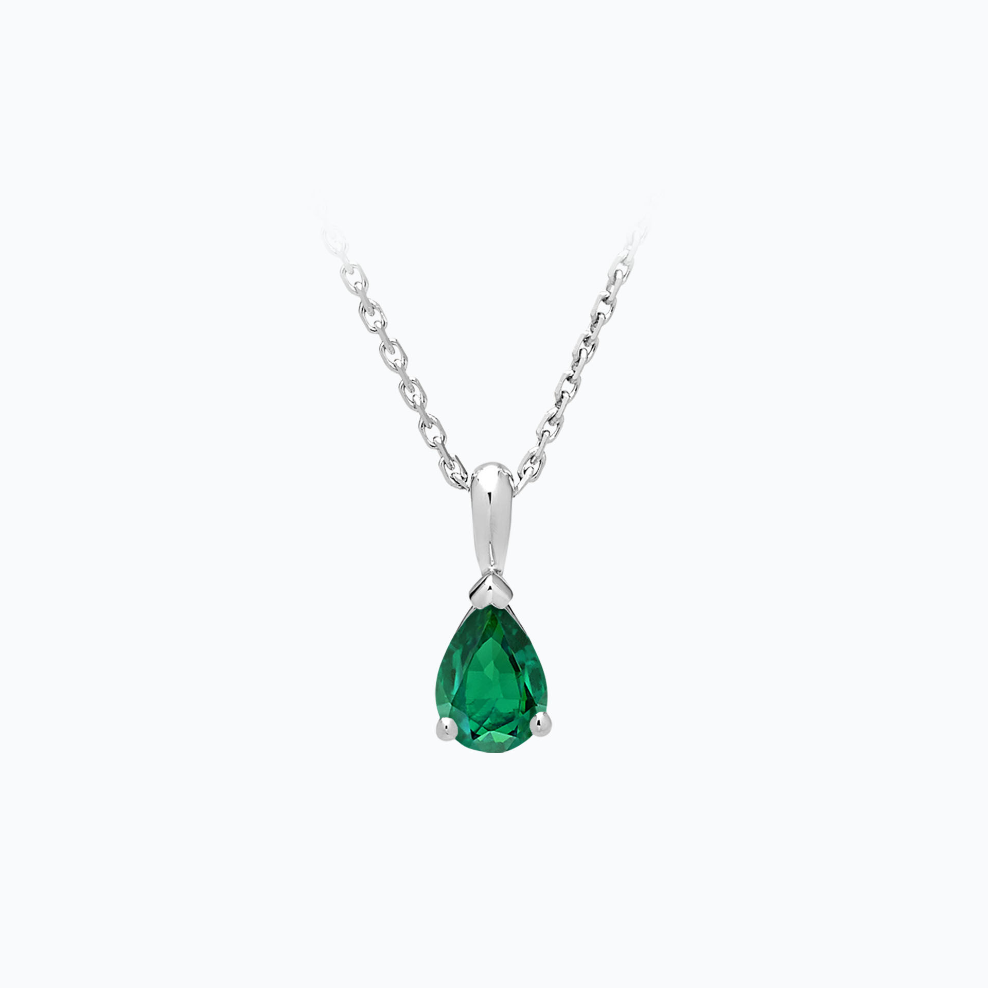 Pendentif Goutte Émeraude 6 x 4 mm