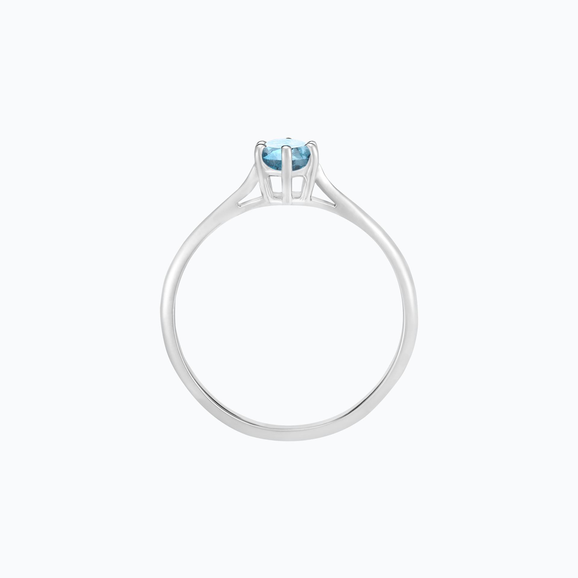 Solitaire Félicia Aigue-Marine 4.5 mm