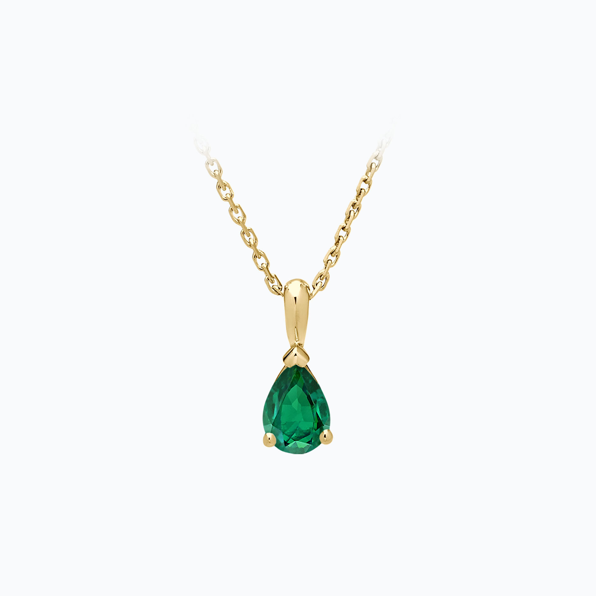 Pendentif Goutte Émeraude 6 x 4 mm