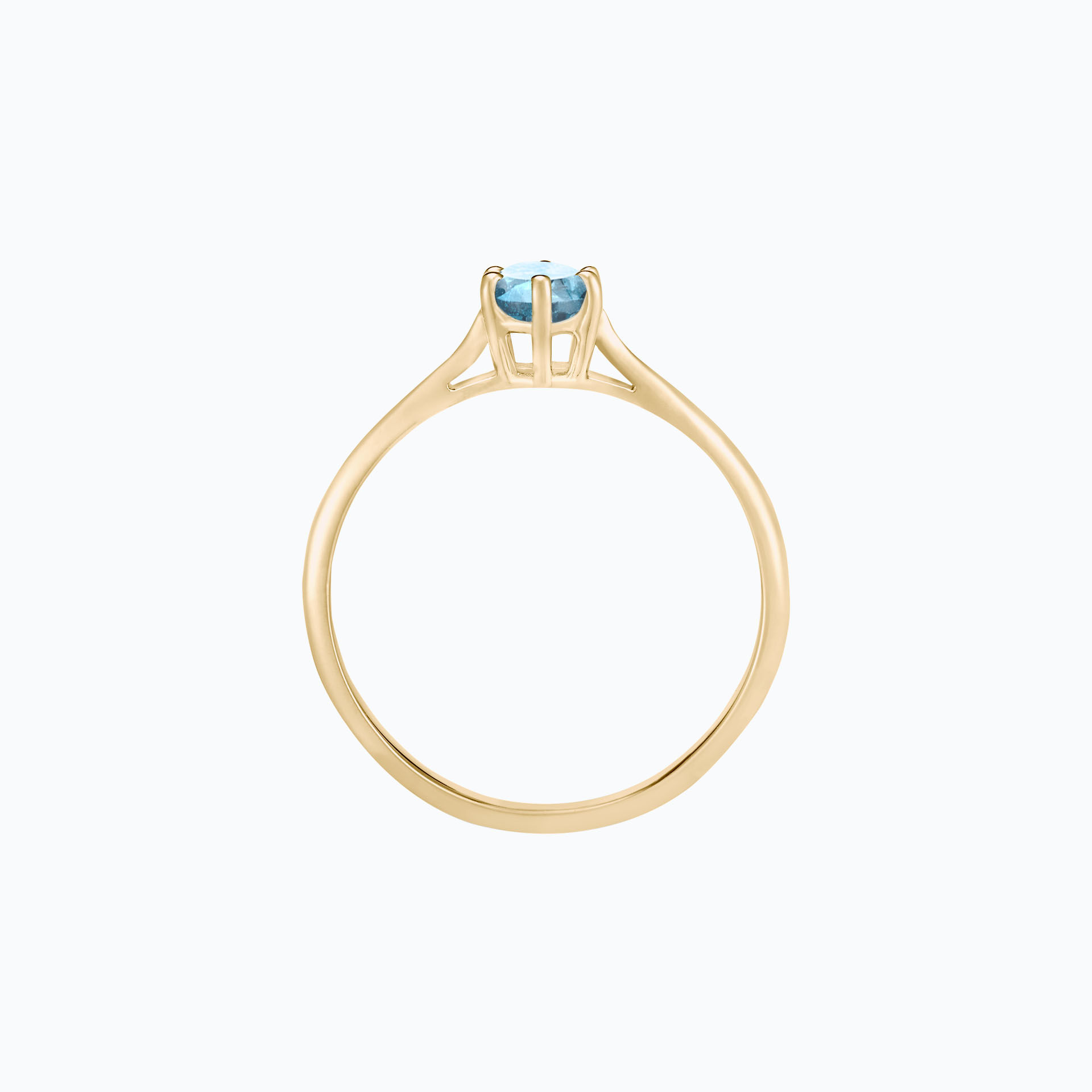 Solitaire Félicia Aigue-Marine 4.5 mm