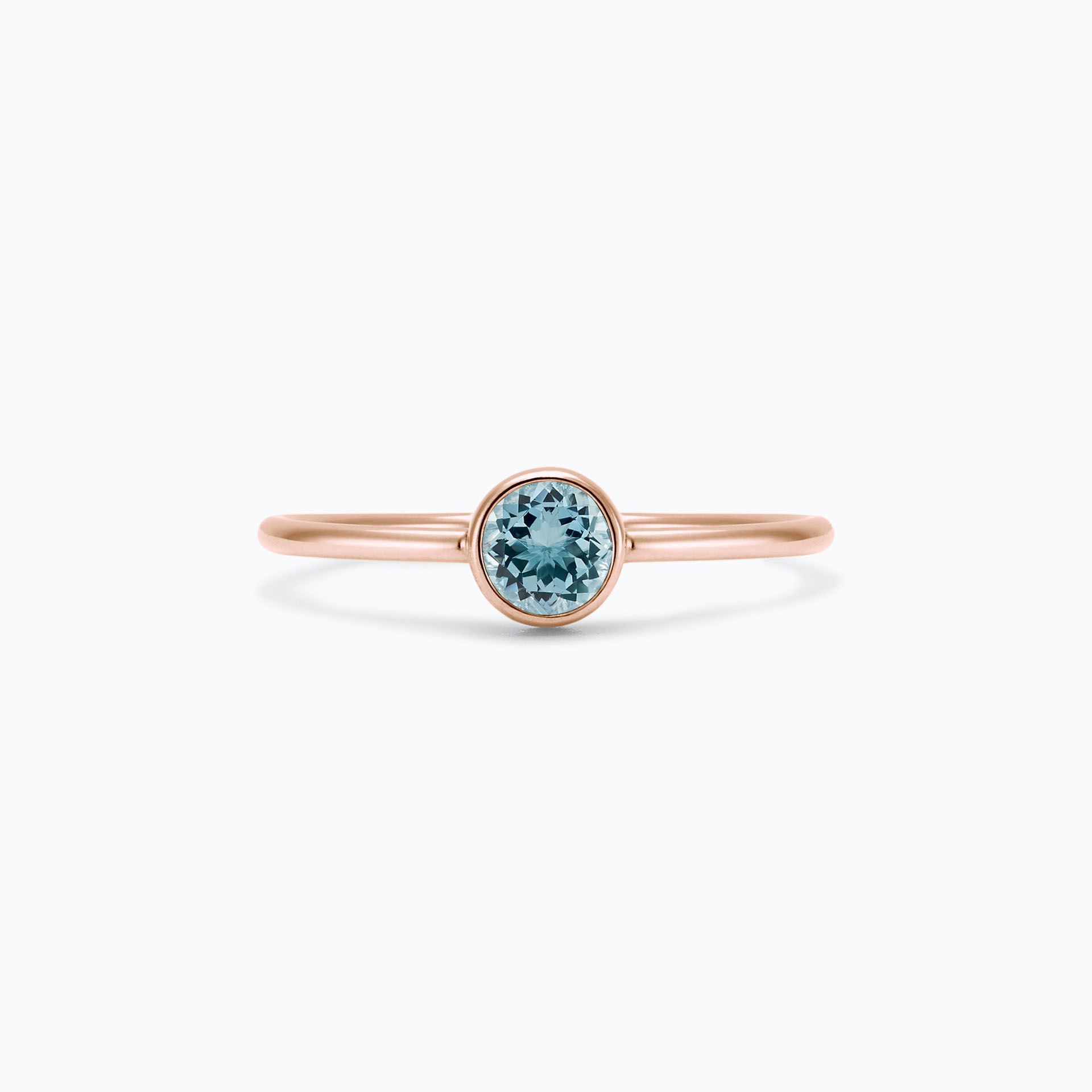 Solitaire Harmony Aigue-Marine 4.5 mm