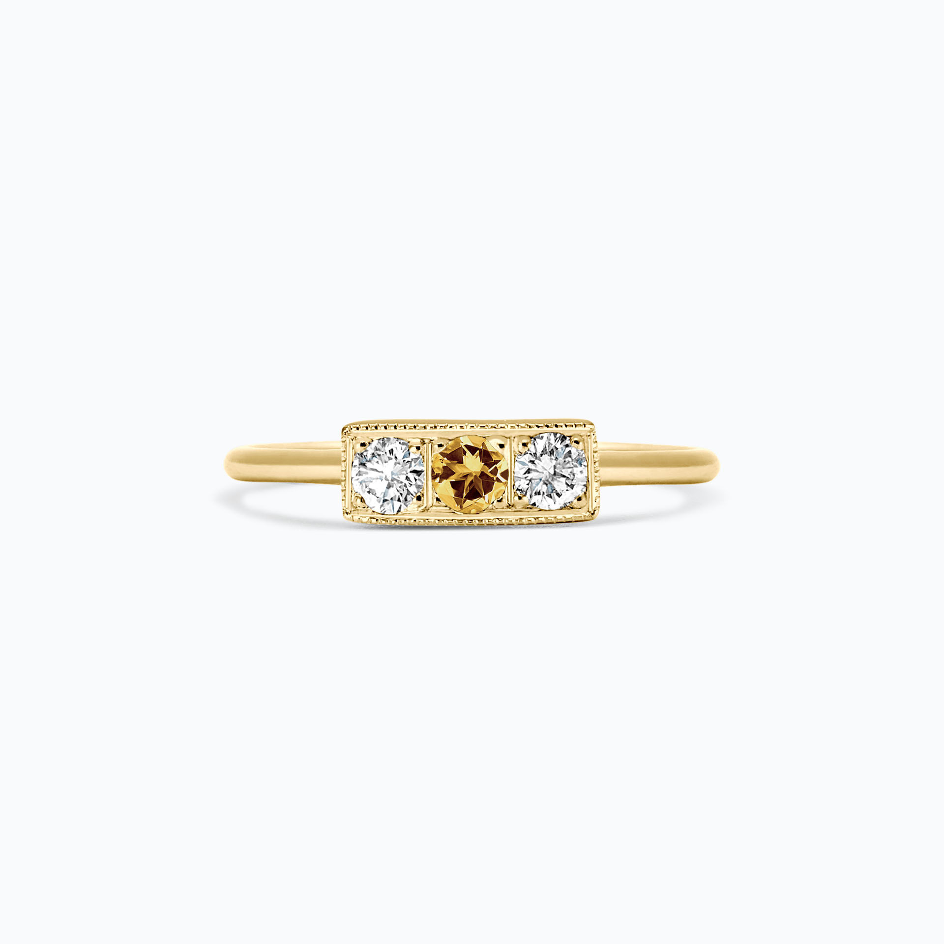 Solitaire Cybèle Millegrain Saphir Jaune Tournesol