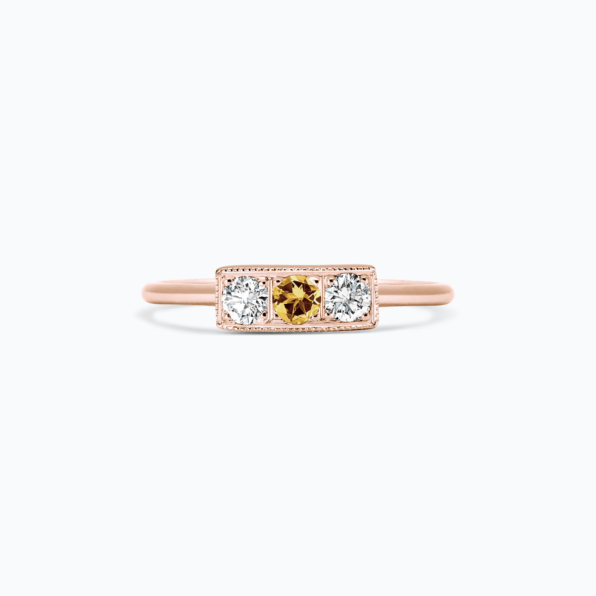 Solitaire Cybèle Millegrain Saphir Jaune Tournesol