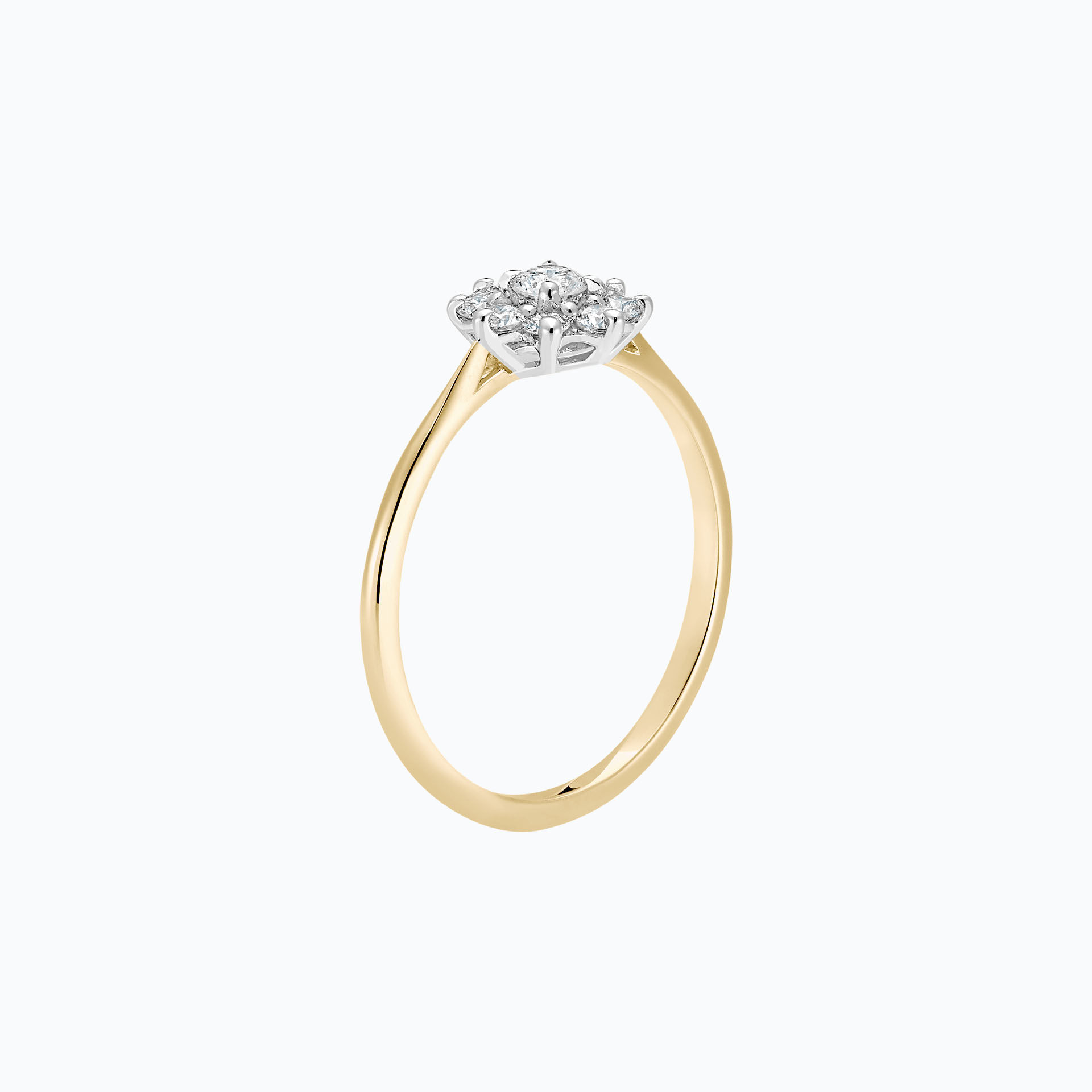 Solitaire Marguerite Étoilée 0.10 carat