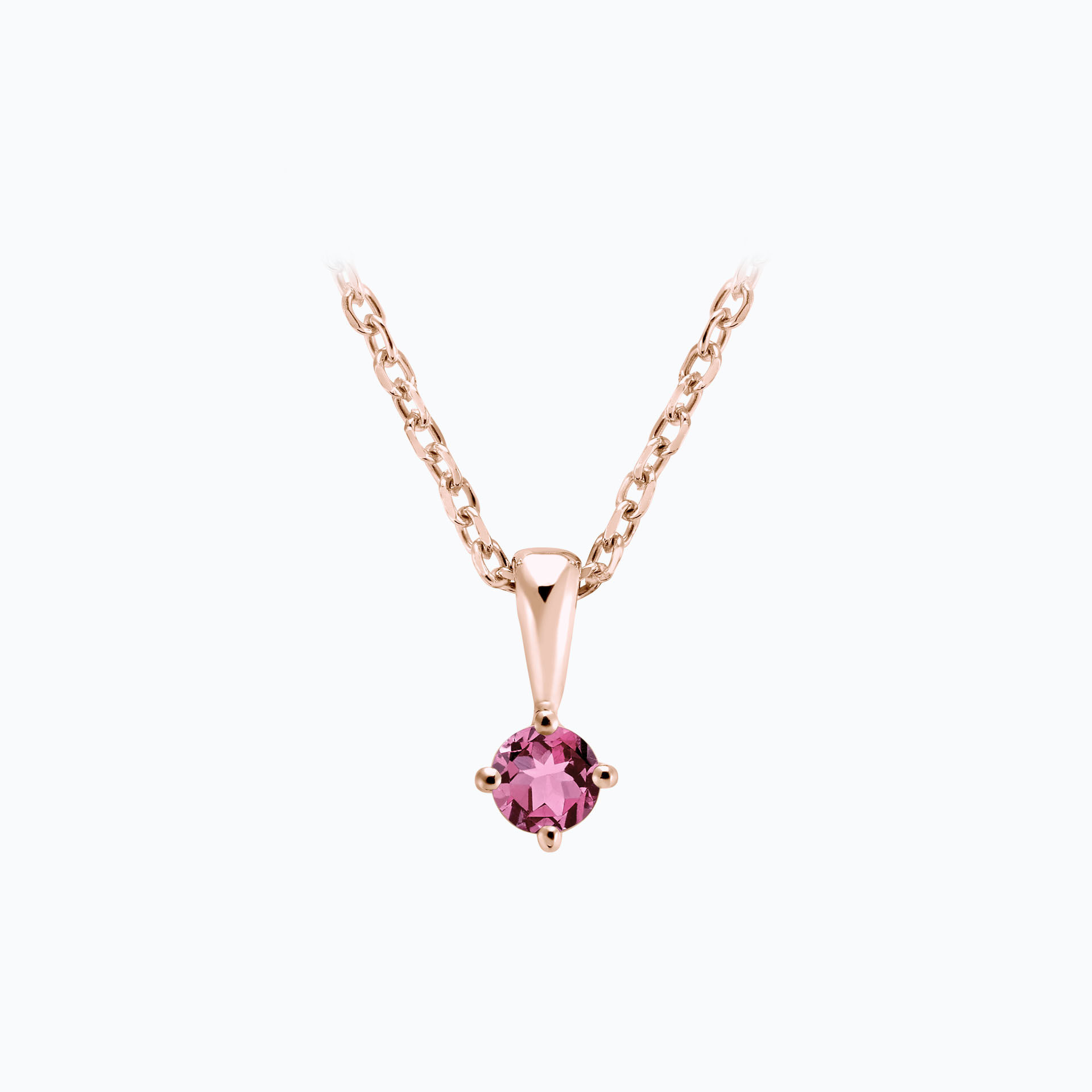 Pendentif Alva Saphir Rose Pivoine 3.5 mm