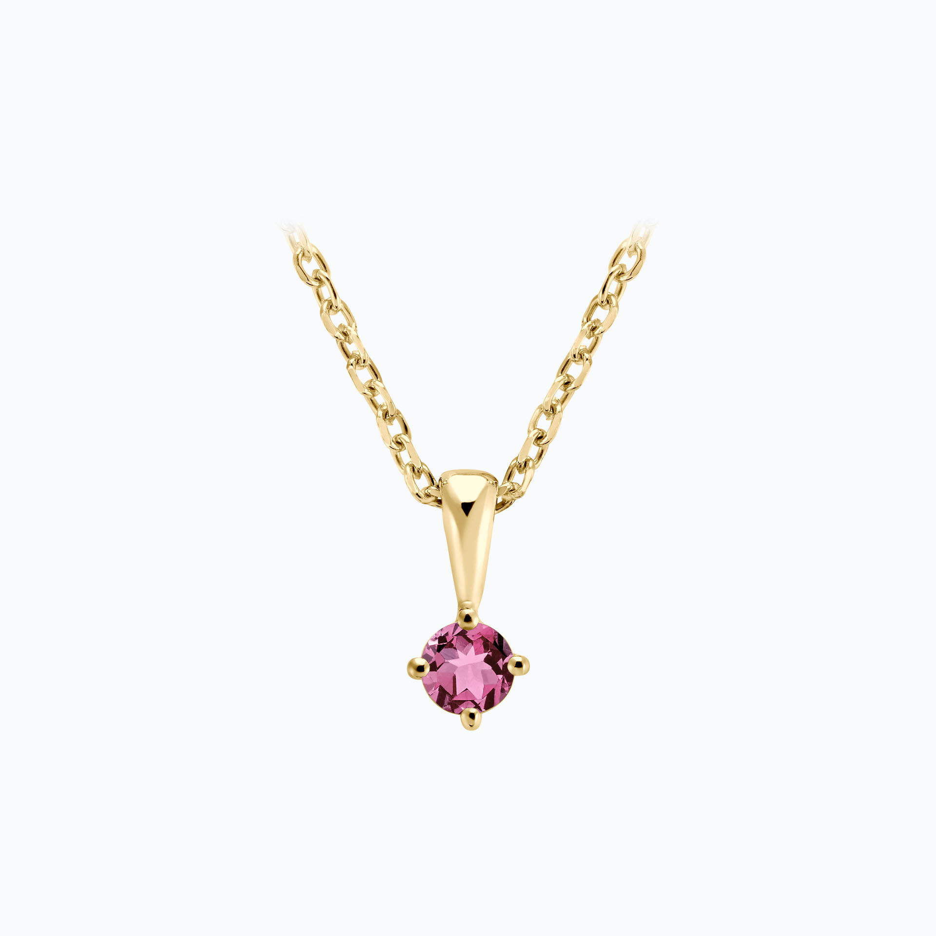 Pendentif Alva Saphir Rose Pivoine 3.5 mm