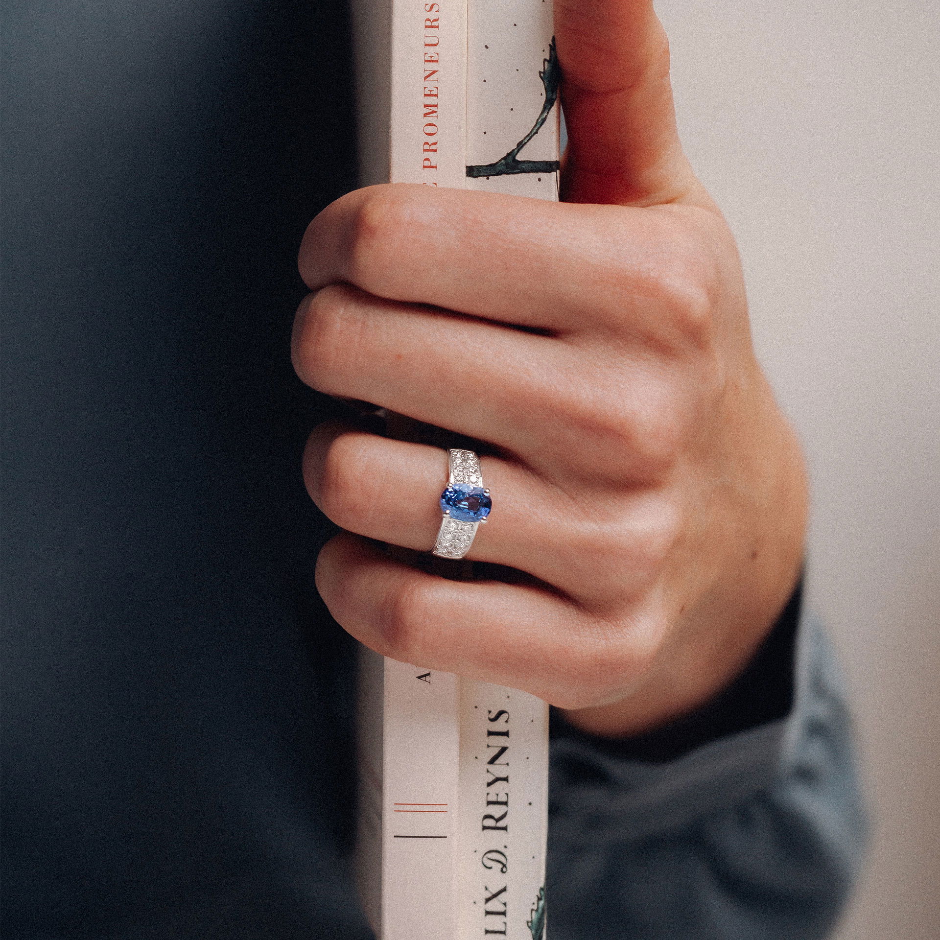 Solitaire Pavé Lola Saphir