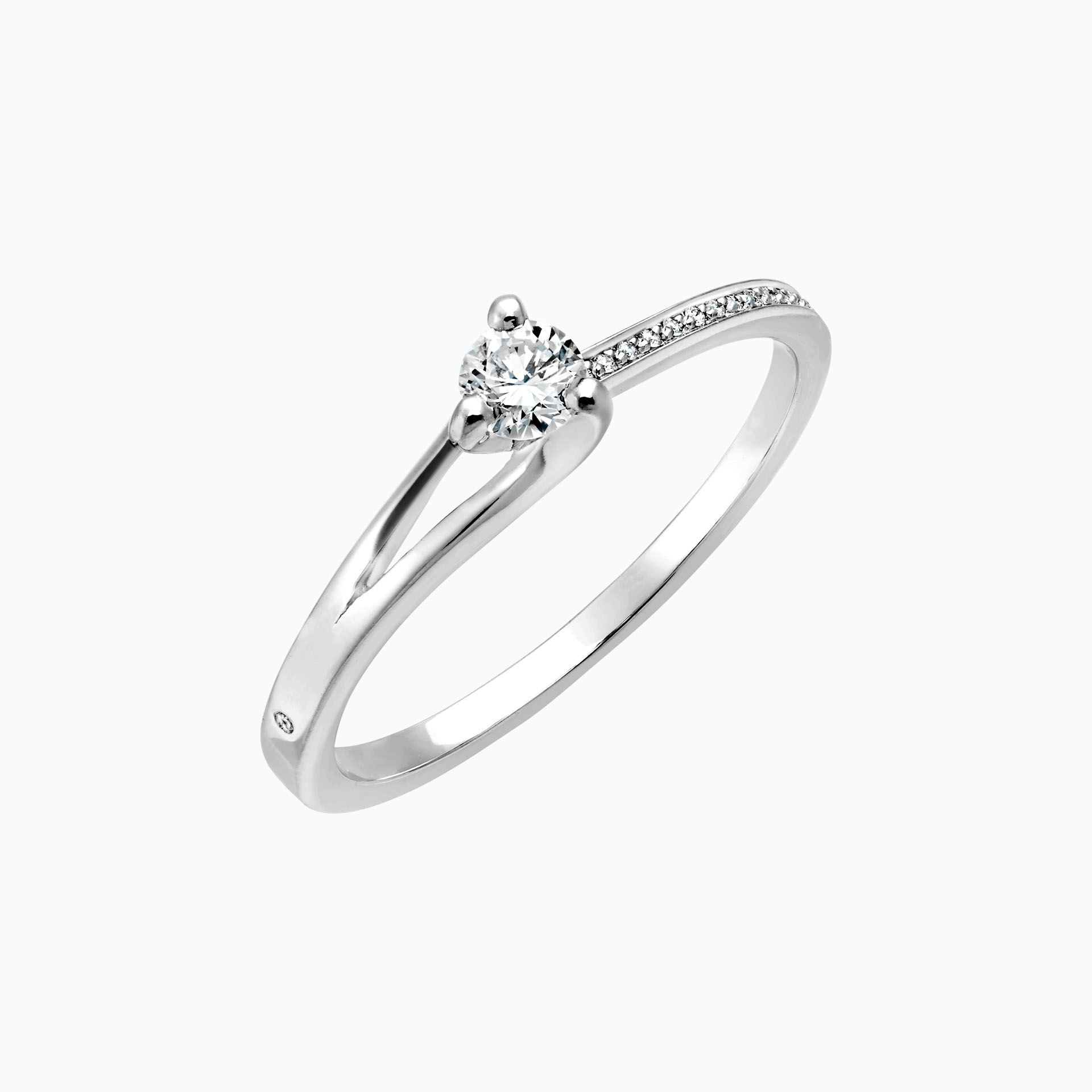 Solitaire Pavé Étoile 0.15 carat