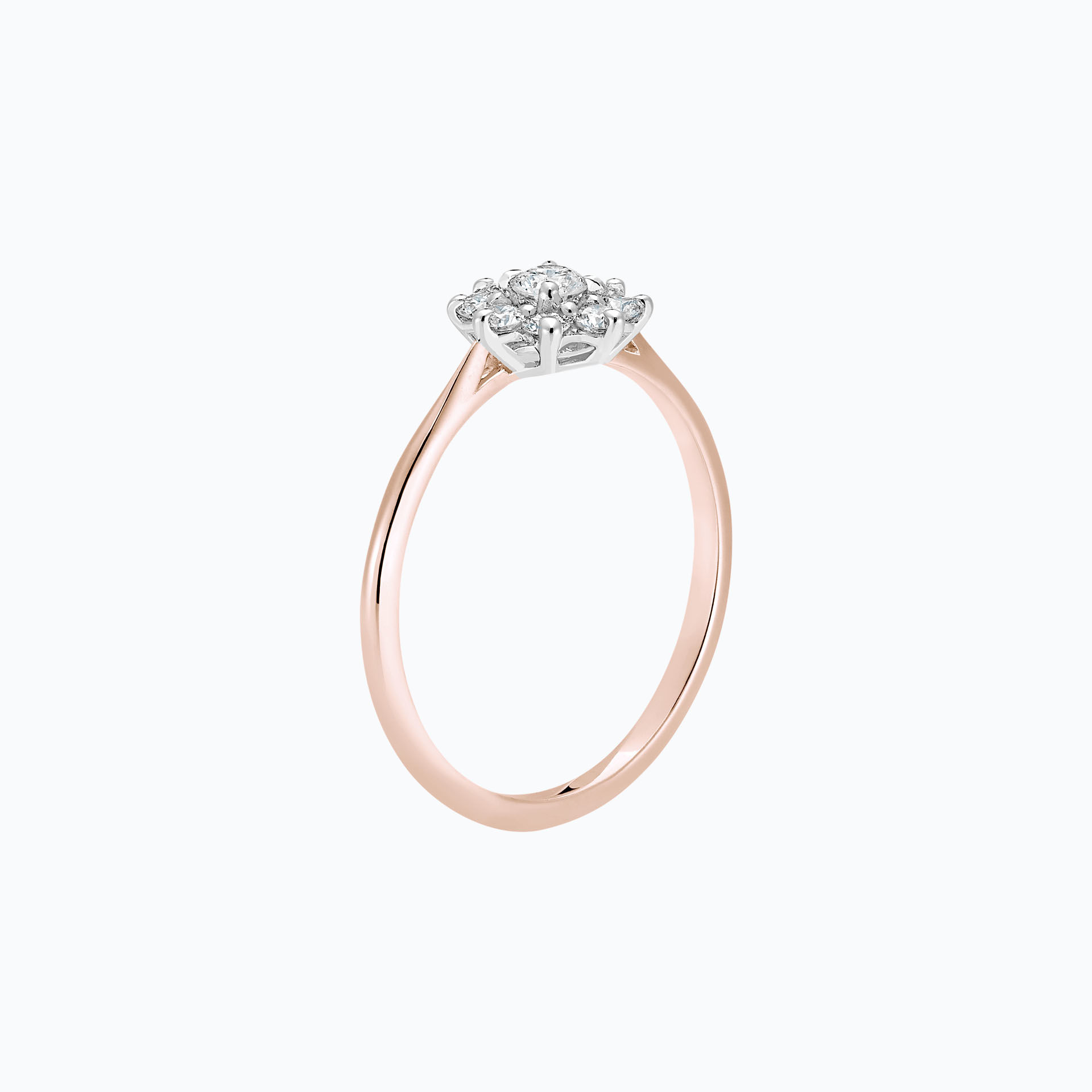 Solitaire Marguerite Étoilée 0.10 carat