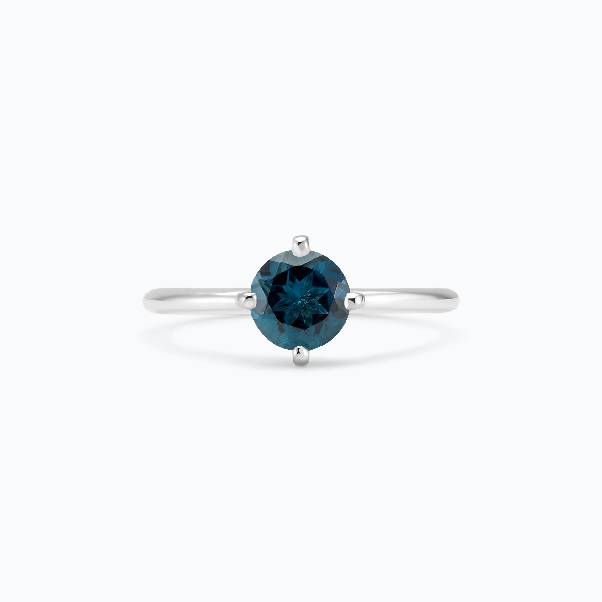 Solitaire Alva Topaze Blue London 6 mm