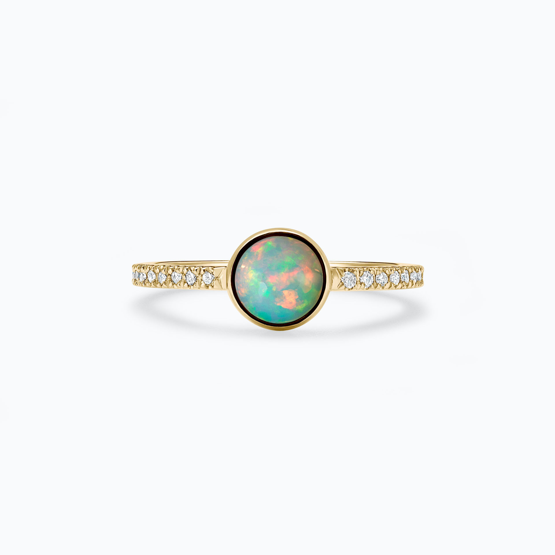 Solitaire Pavé Hera Opale