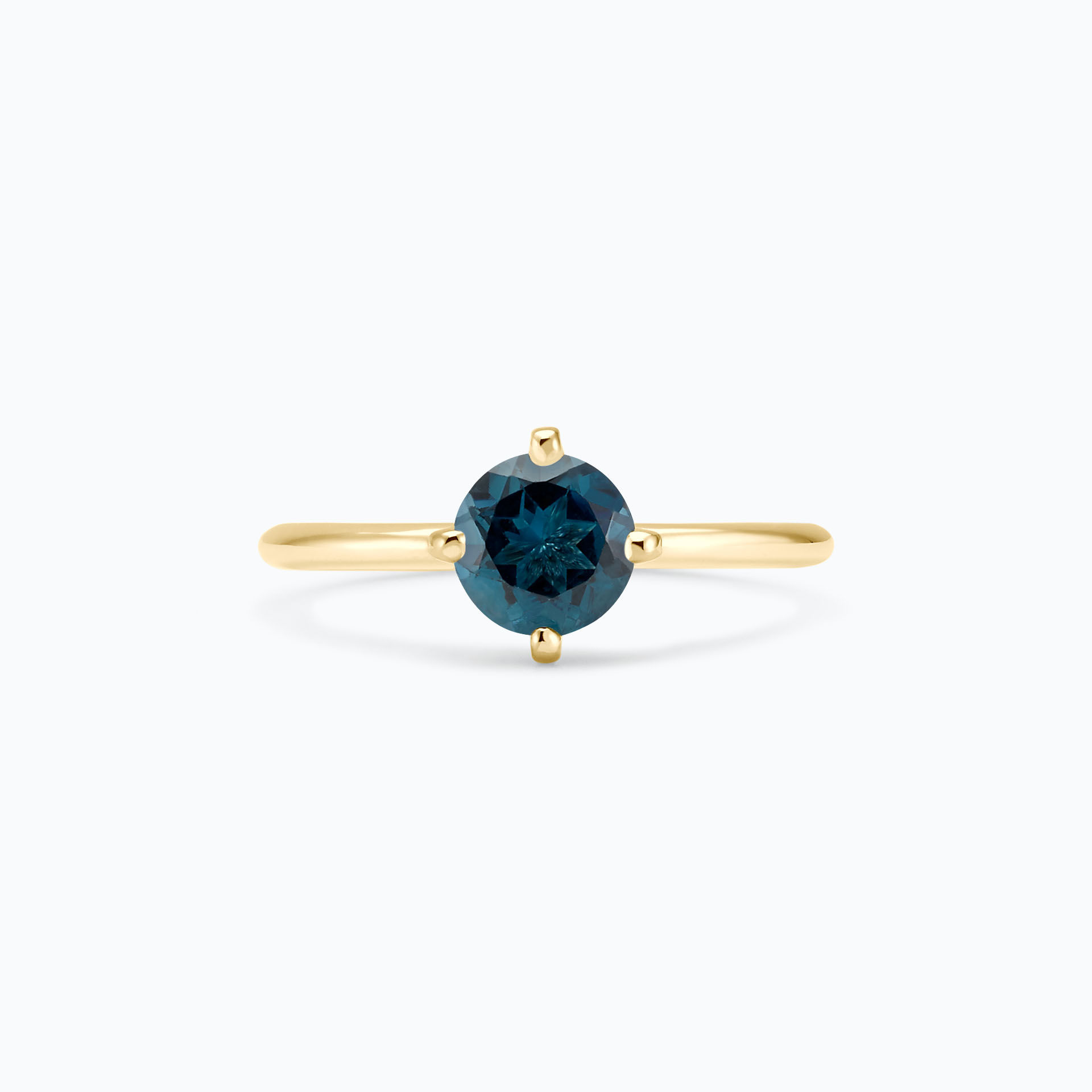 Solitaire Alva Topaze Blue London 6 mm