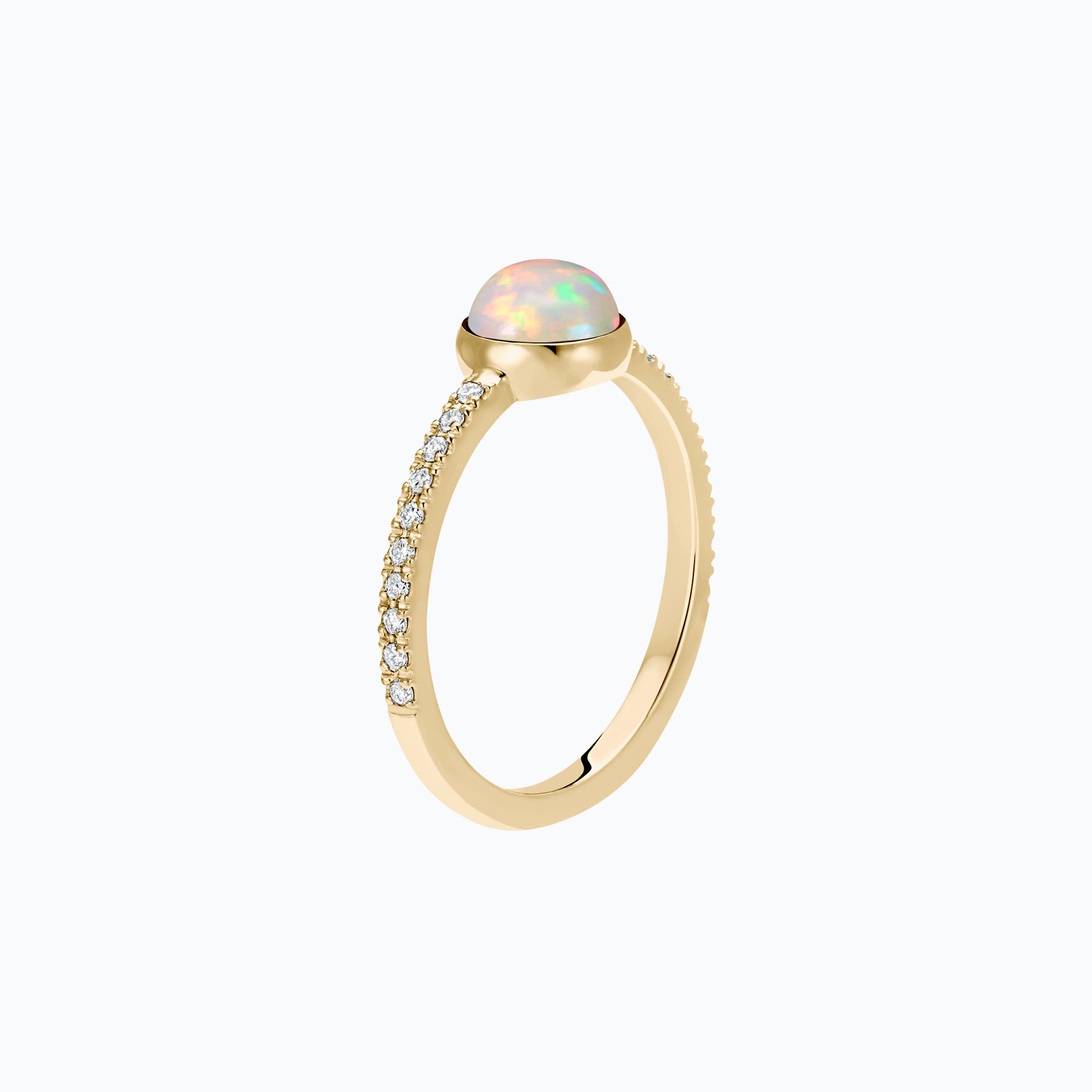 Solitaire Pavé Hera Opale